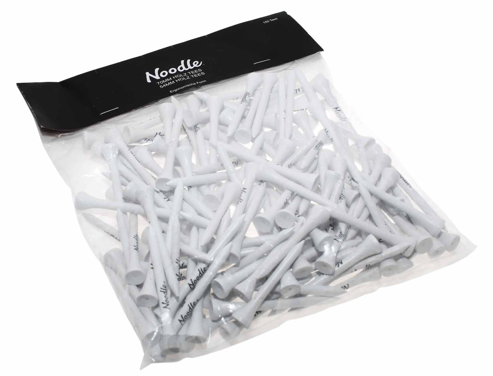 150 Stück Noodle Golf Tees aus Holz, 54mm und 70mm gemischt