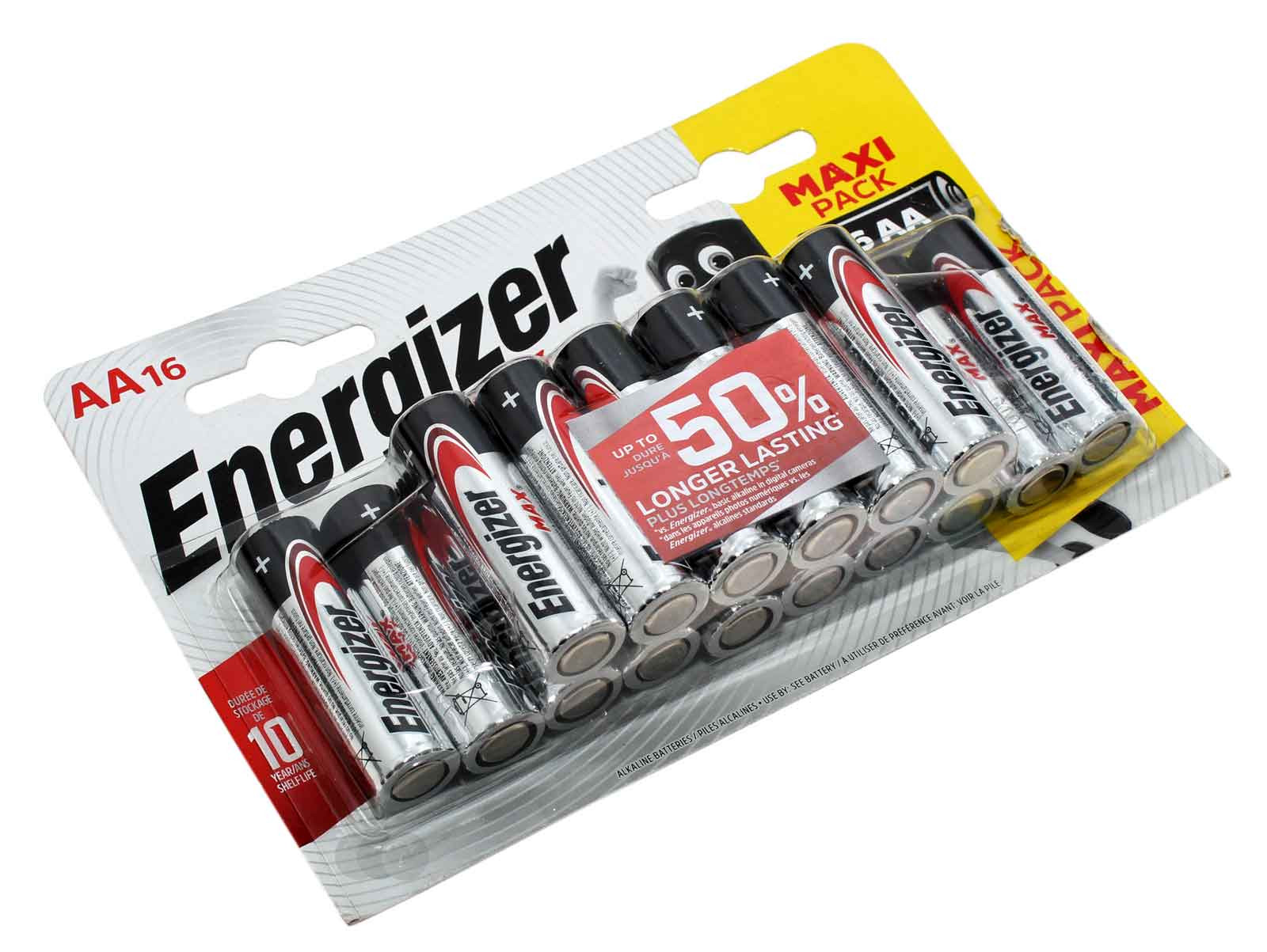 16er Pack Energizer MAX AA Mignon R6 Alkaline Batterien, LR6, AM3, MN1500, E91, 1,5V