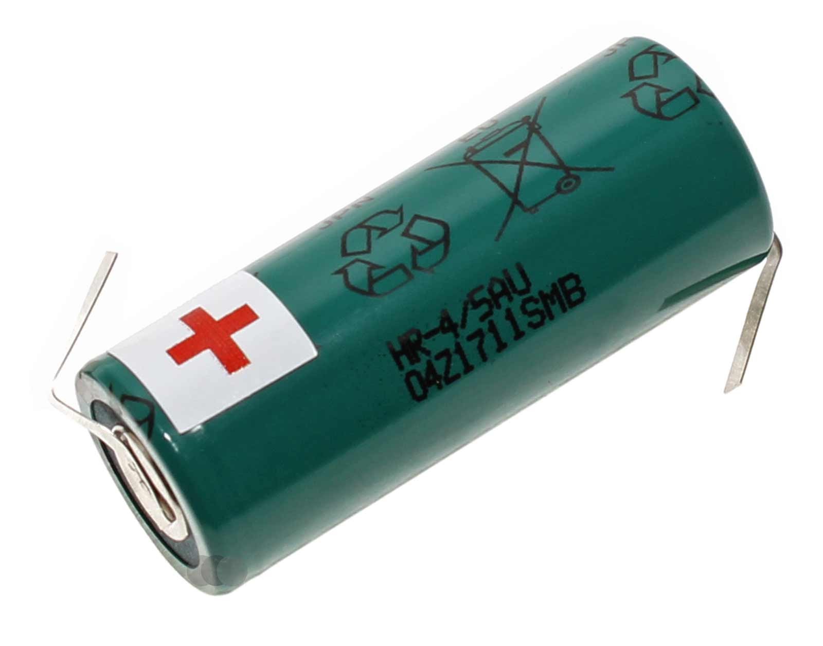 4/5A Spezial Akku FDK HR-4/5AU Ni-Mh mit schmaler Z-Lötfahne, 1,2 Volt und 2150 mAh Kapazität.