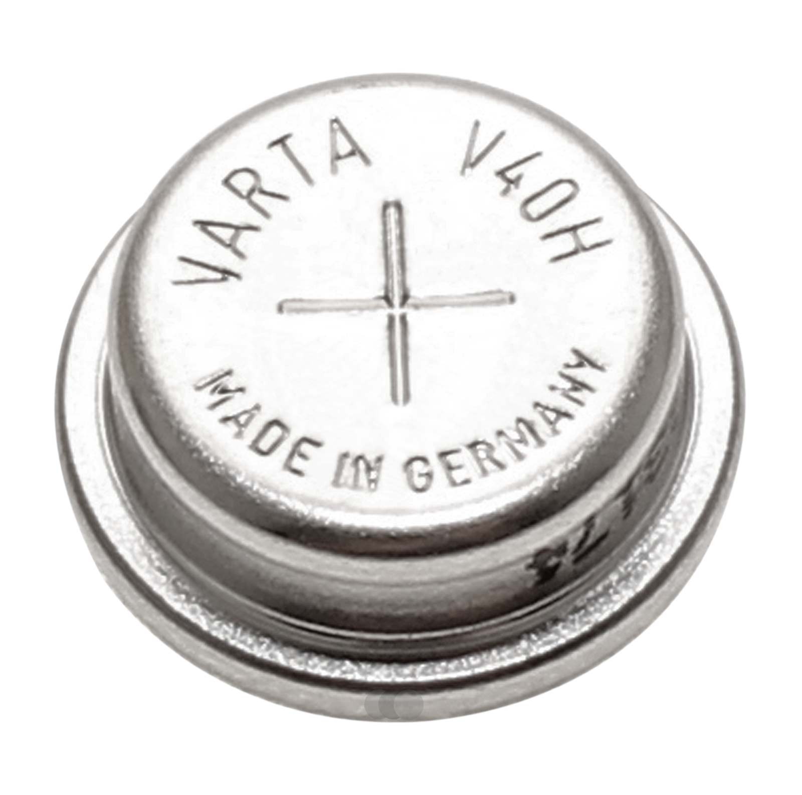 Varta V 40 H Ni-MH Knopfzellen-Akku (aufladbare Knopfzelle) mit 1,2 Volt und 40mAh Kapazität, ersetzt Varta HA33 ( NiCd), Modellnummer 55604 (55604101501)
