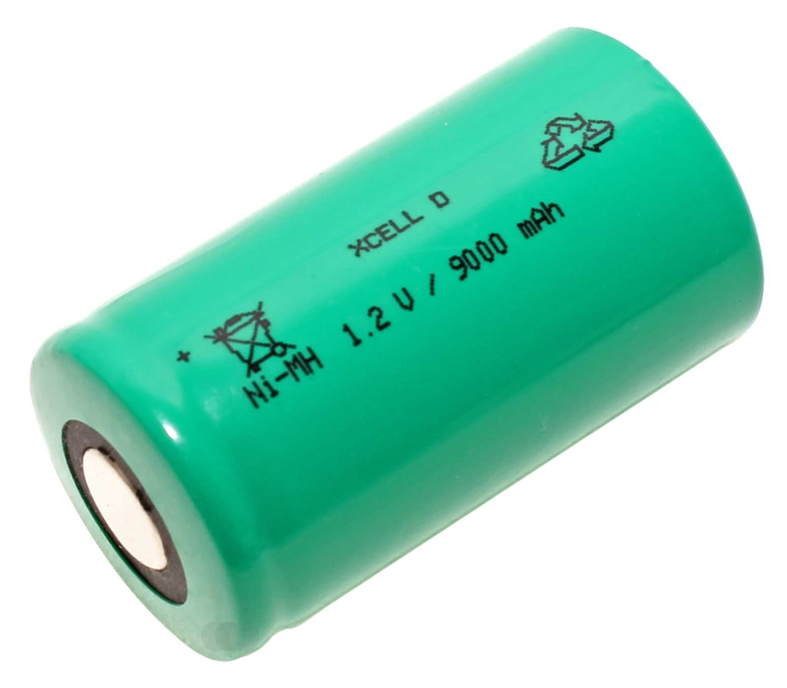 XCell X9000HD Flattop Mono (D) HR20 Ni-MH Akku mit 1,2Volt und 9000mAh Kapazität, universelle Anwendung in Modellbau und Industrie, Hochstrom