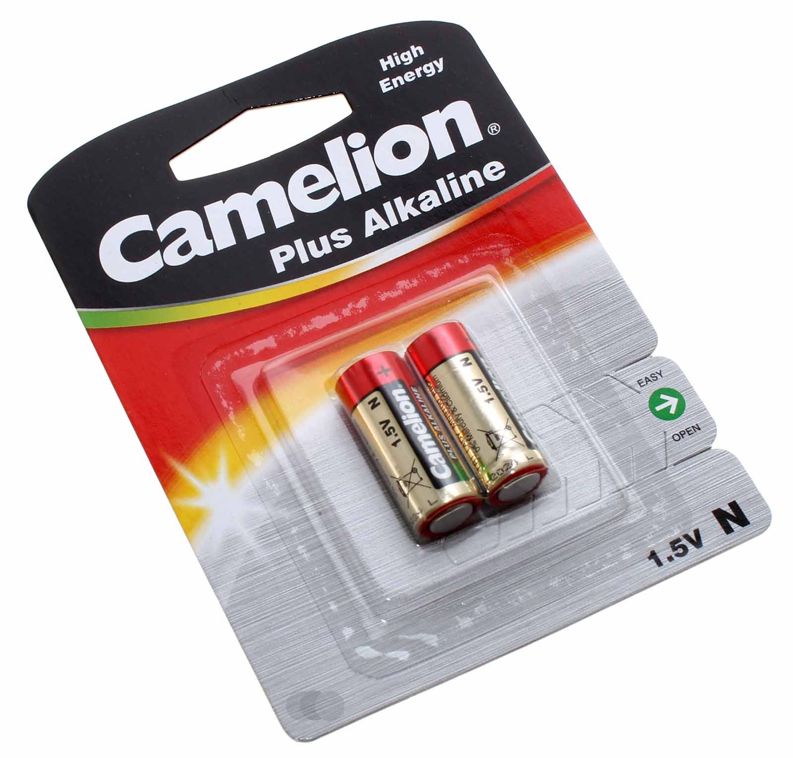 2er-Pack Camelion Plus Alkaline Batterie, Typ LR1, Lady, N mit 1,5 Volt und 945mAh Kapazität