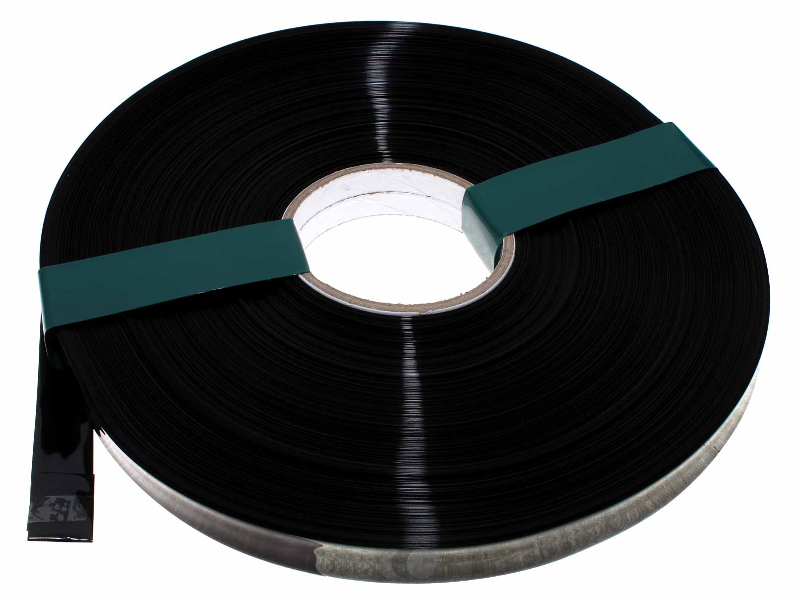 1 Meter Hart PVC Schrumpfschlauch, 20mm Flachmass, 0,1mm Wandstärke, schwarz