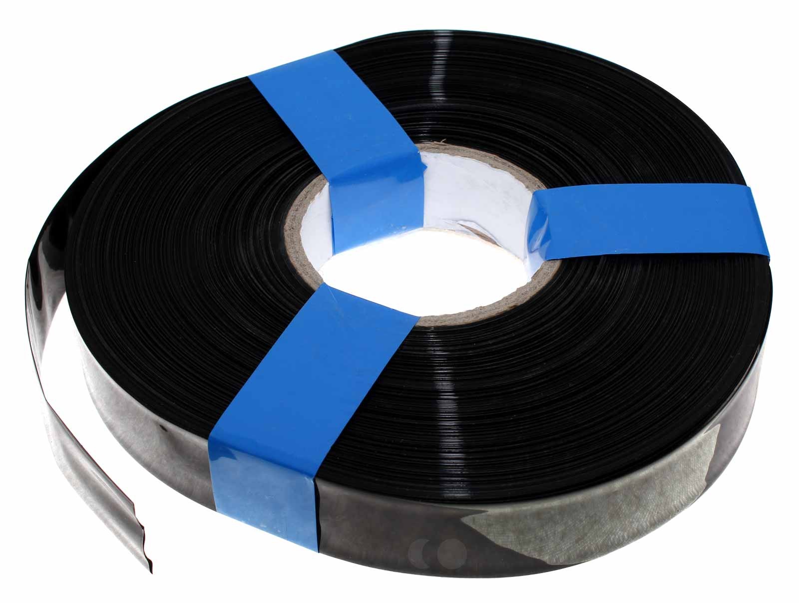 1 Meter Hart PVC Schrumpfschlauch, 32mm Flachmass, 0,08mm Wandstärke, schwarz