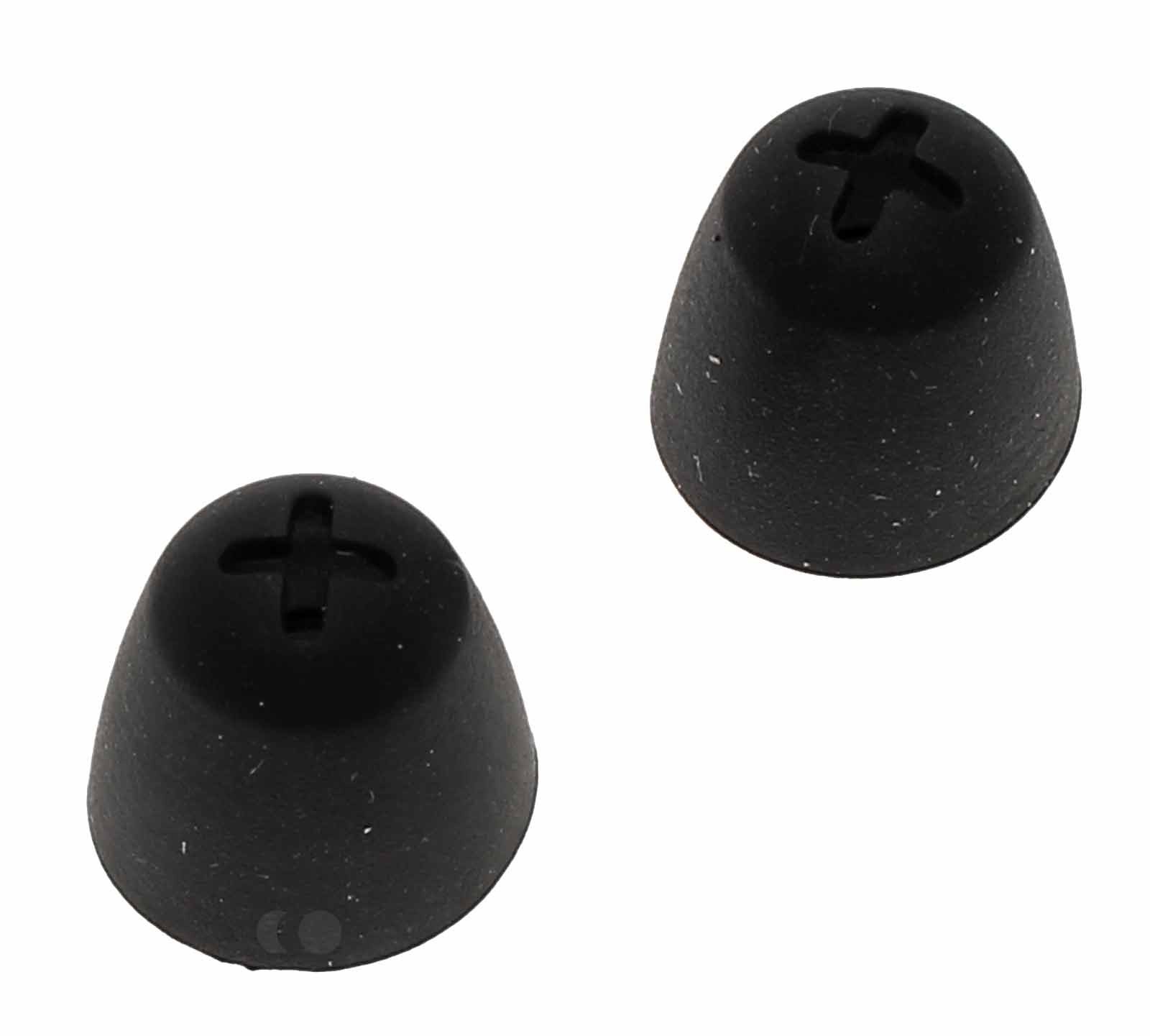 1 Paar (2 Stück) Technisat Ohradapter, Ohrpolster, Ohrstöpsel aus Kunststoff für Technisat In-Ear Kopfhörer, Headset, Kinnbügelhörer in Farbe schwarz, Ersatzteil Teilenummer 2059125000100