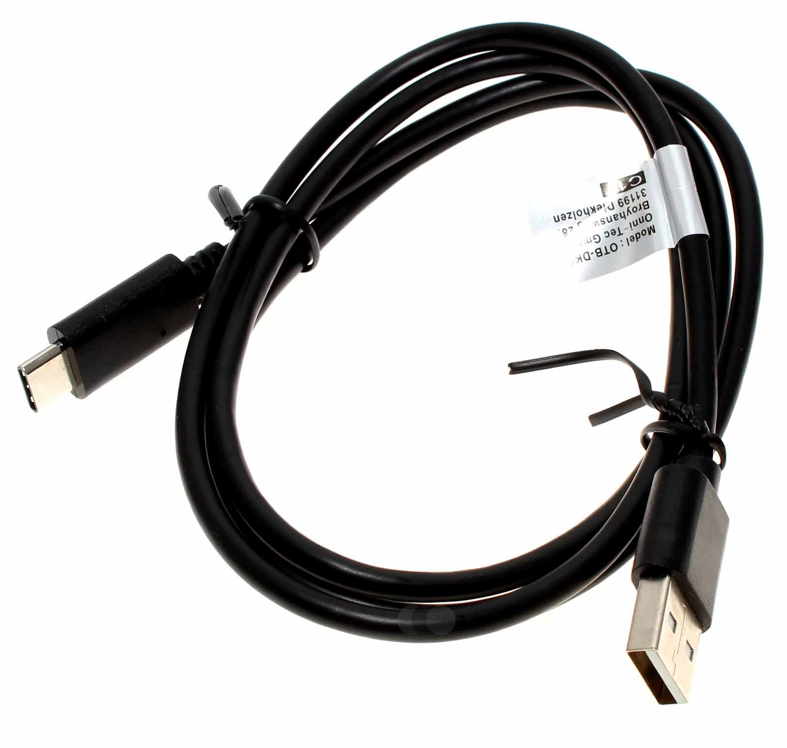 1m USB 3.0 Lade- Datenkabel | USB Type C (USB-C) Stecker auf USB A (USB-A 2.0) Stecker, für Handy, Tablet, Laptop