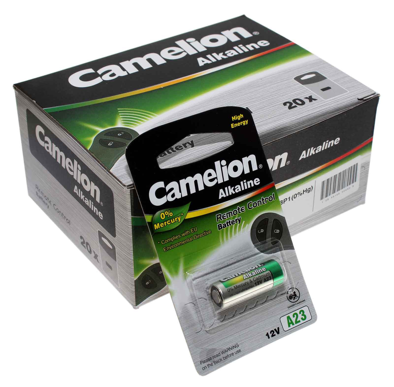 20x Camelion A23 Fernbedienung Alkaline Batterie, LR23A, LRV08, MN21, 12V, 55mAh