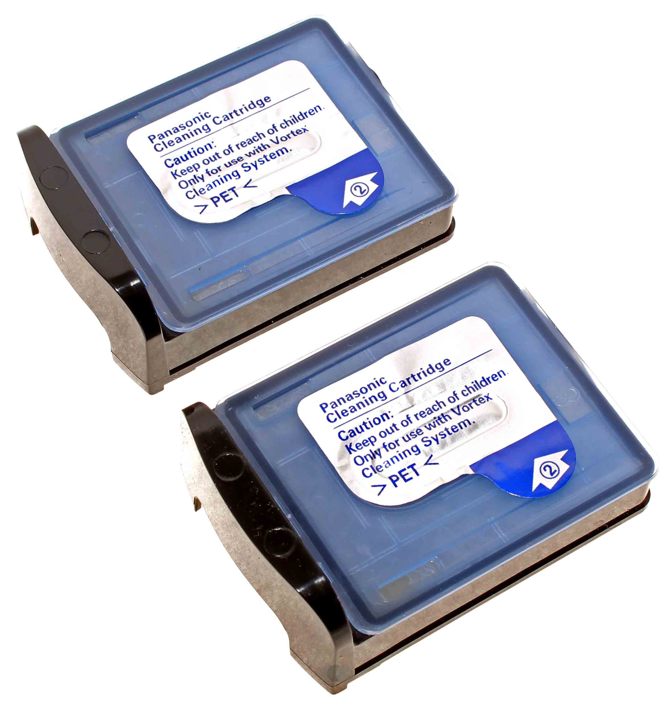 2 Stück Panasonic WES035K Reinigungskartuschen für ES-LV81 ES-LF71
