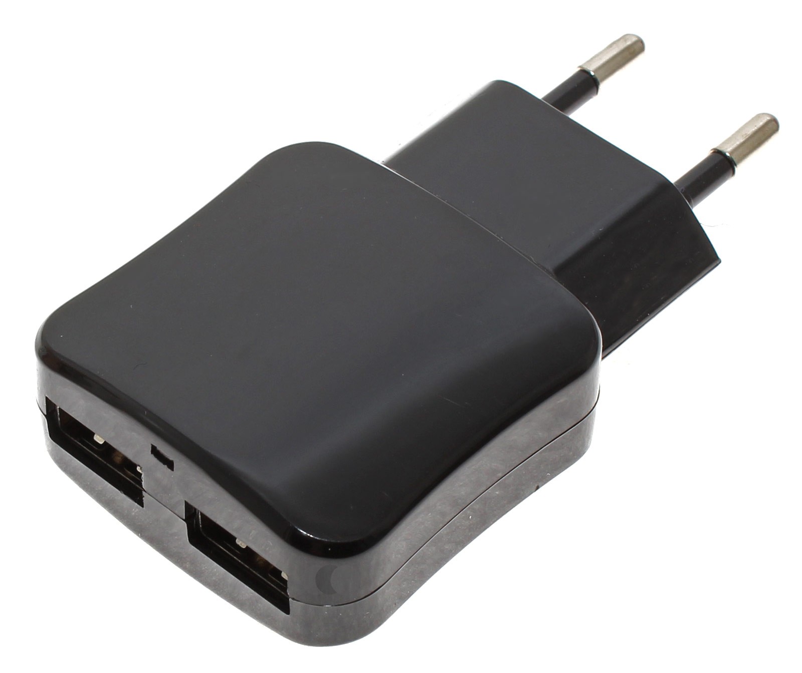 2 Port USB Ladeadapter Ladegerät Netzteil mit Auto-ID für Handy Tablet, schwarz