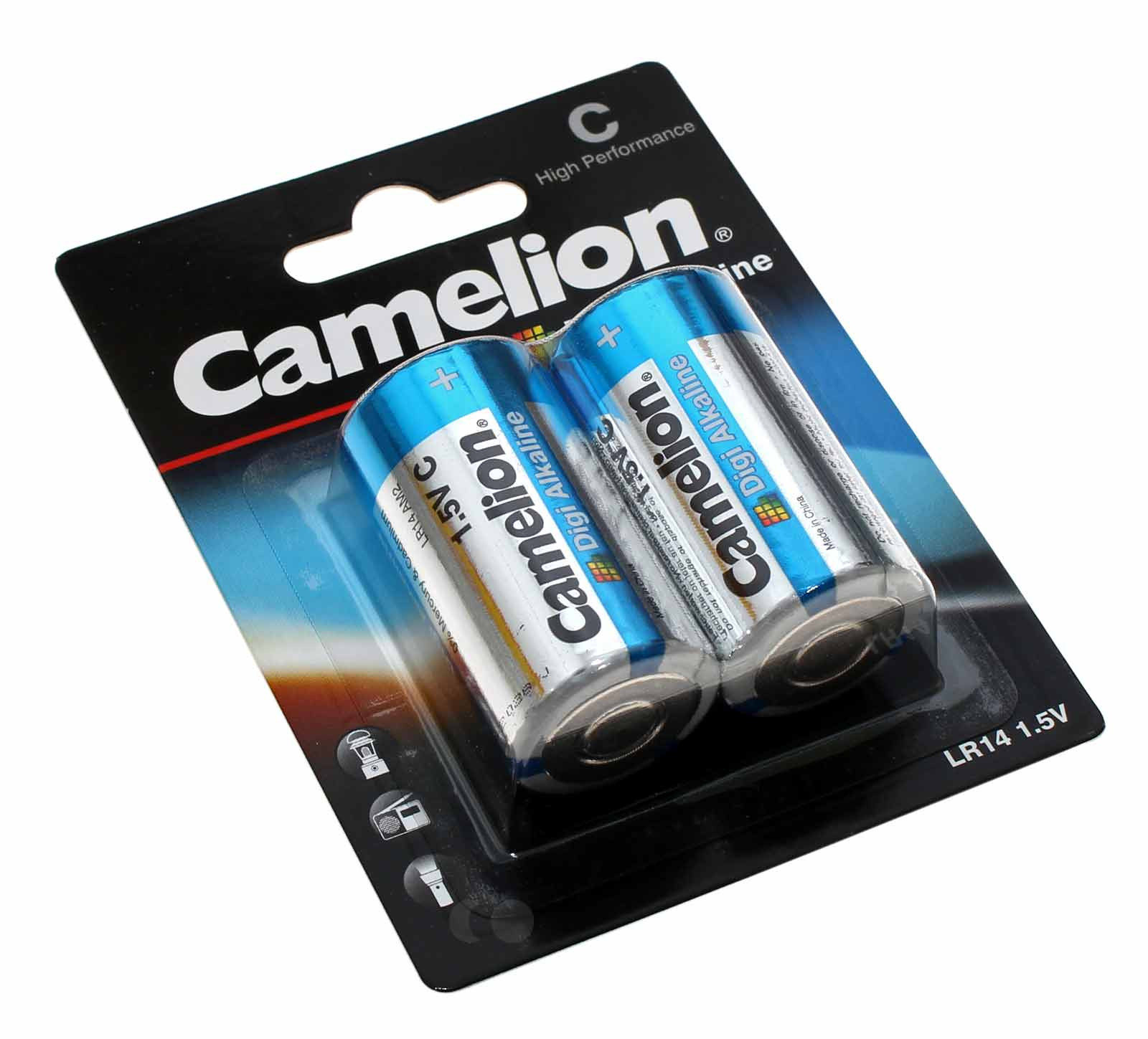 2er Pack Camelion Digi Alkaline Batterien Baby C, AM2, E93, LR14, MN1400, 1,5V, 8500mAh