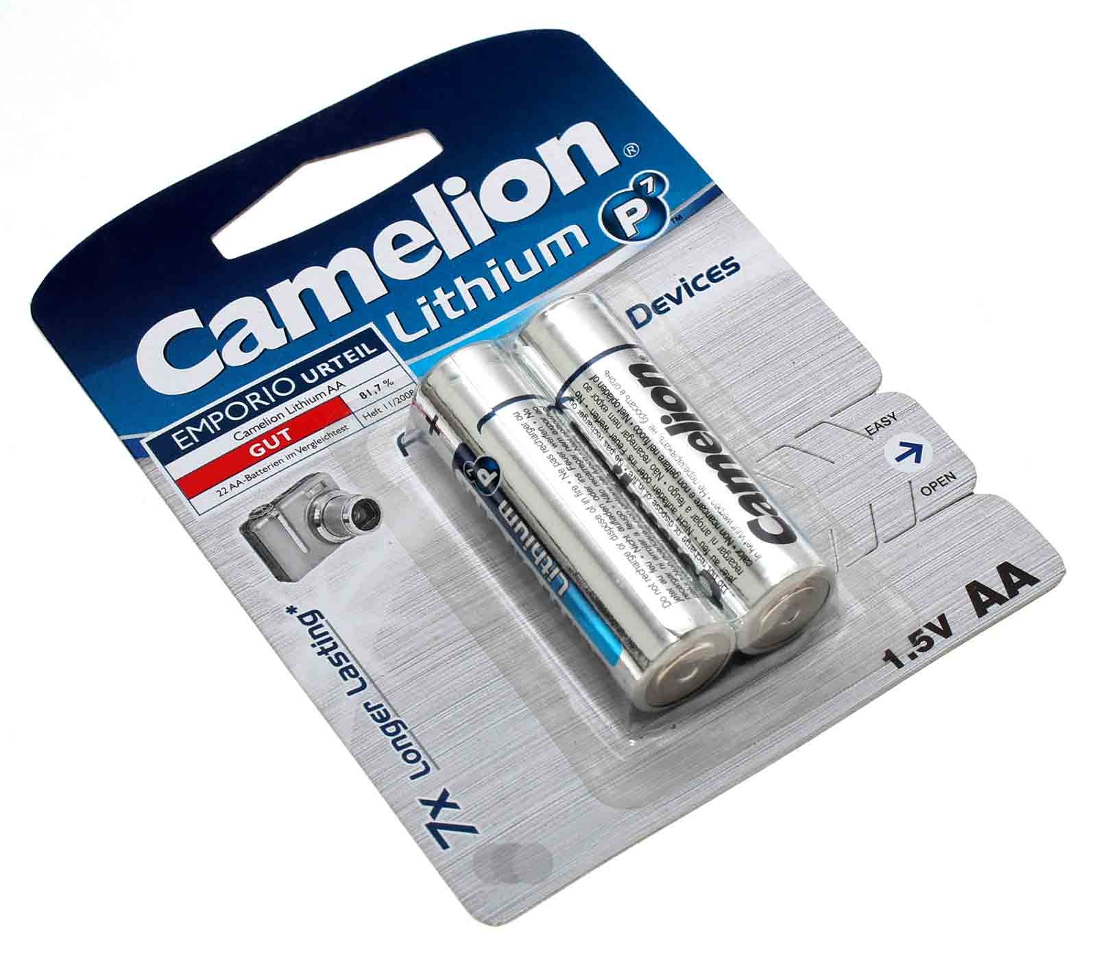 2er Pack Camelion FR6 [FR6-BP2] Lithium AA Mignon Batterie | LR6 AM3 ...