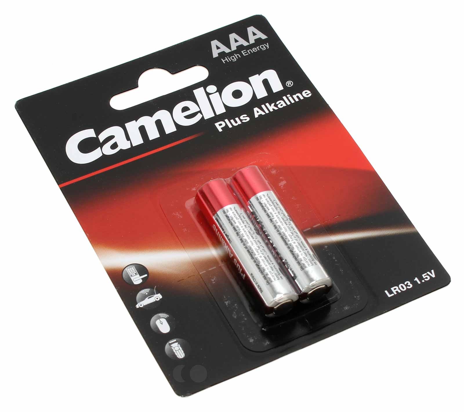 2er Blister-Pack Camelion LR03 [LR03-BP2] AAA Micro Plus Alkaline Batterien mit 1,5 Volt und 1250mAh Kapazität