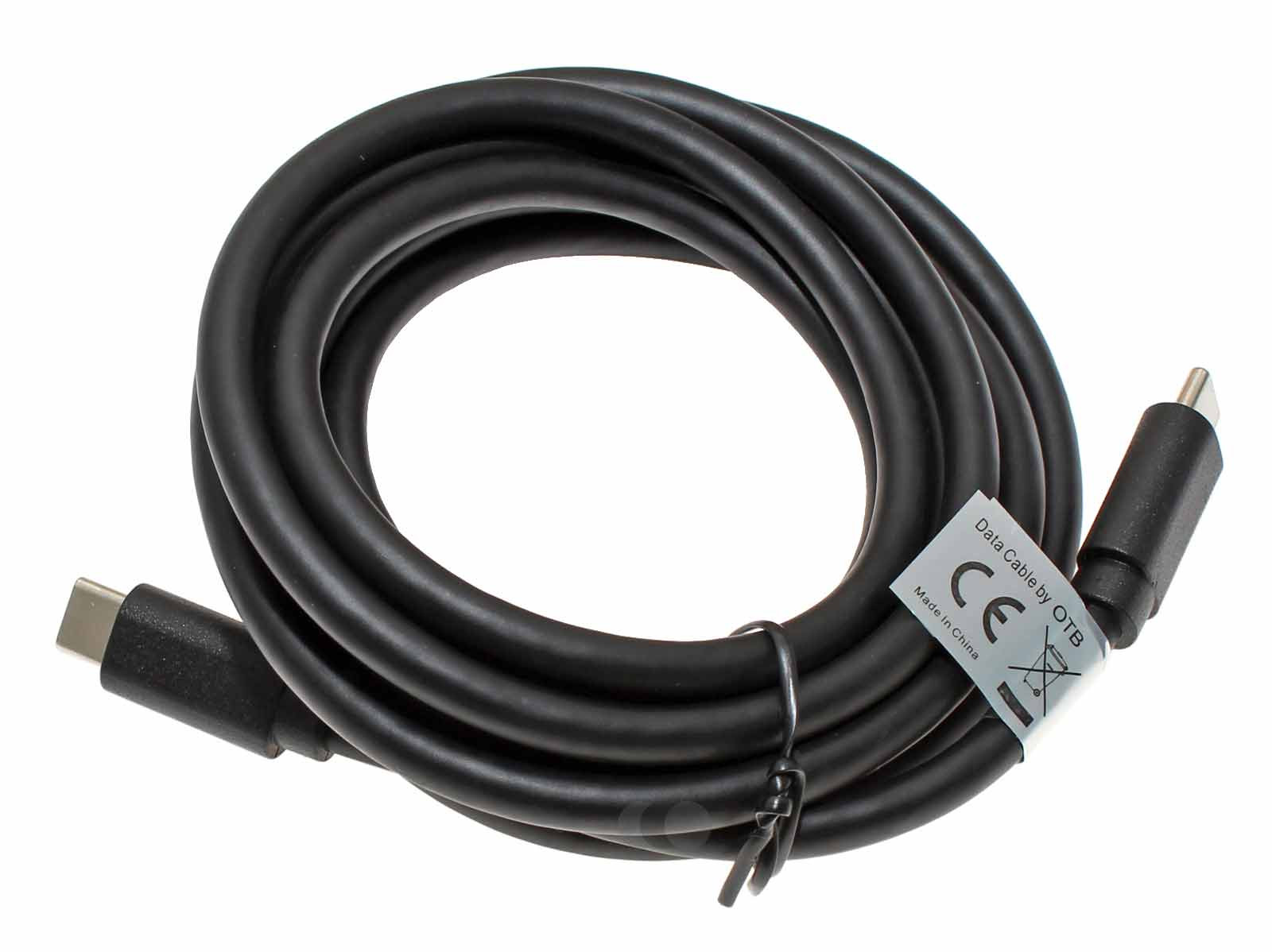 2m Datenkabel Ladekabel USB-C 3.0 Stecker auf USB-C 3.0 Stecker, schwarz