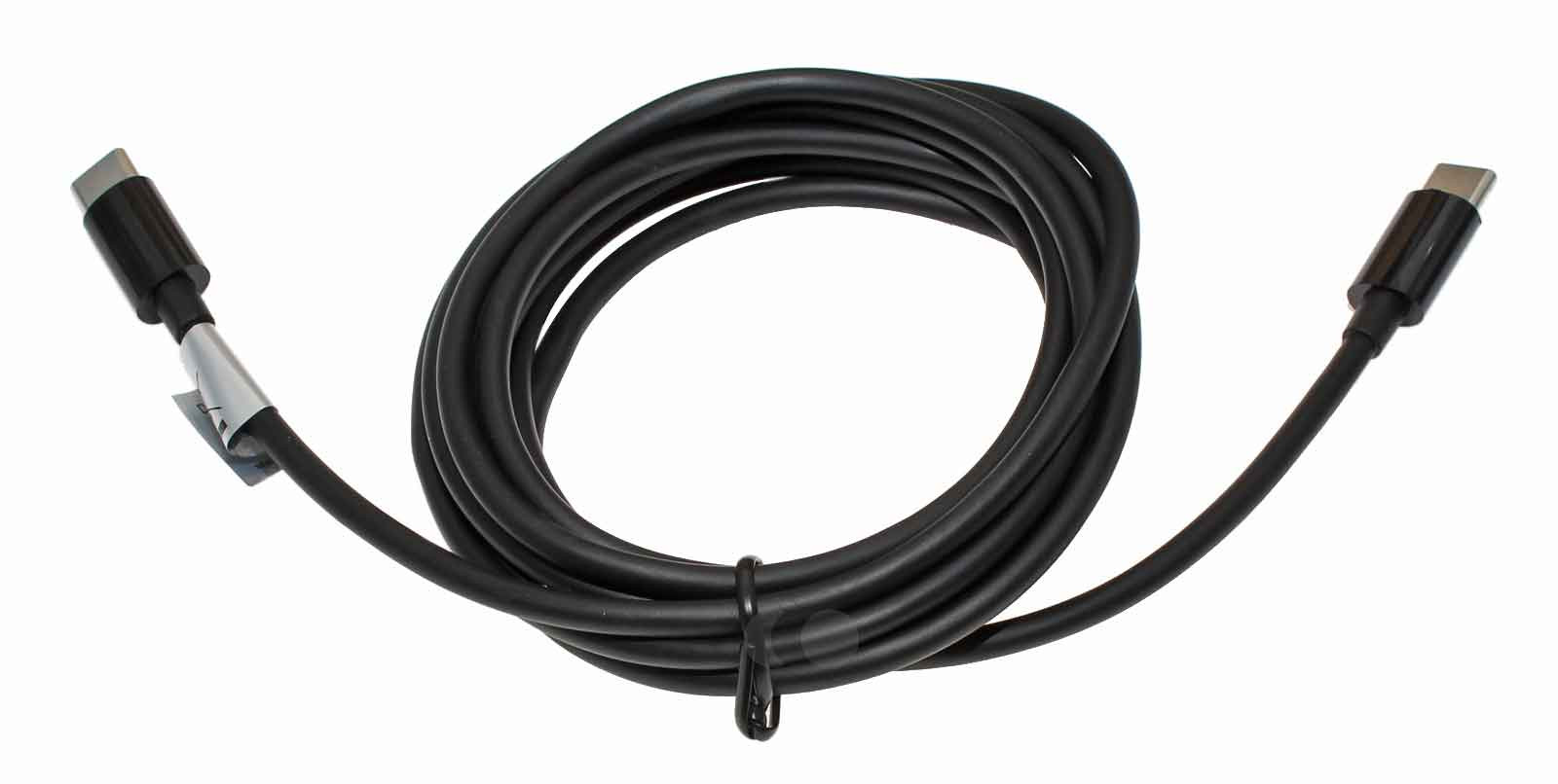 2 Meter langes Daten- Ladekabel, USB Type C (USB-C) Stecker auf USB-C (2.0) Stecker, in Farbe schwarz