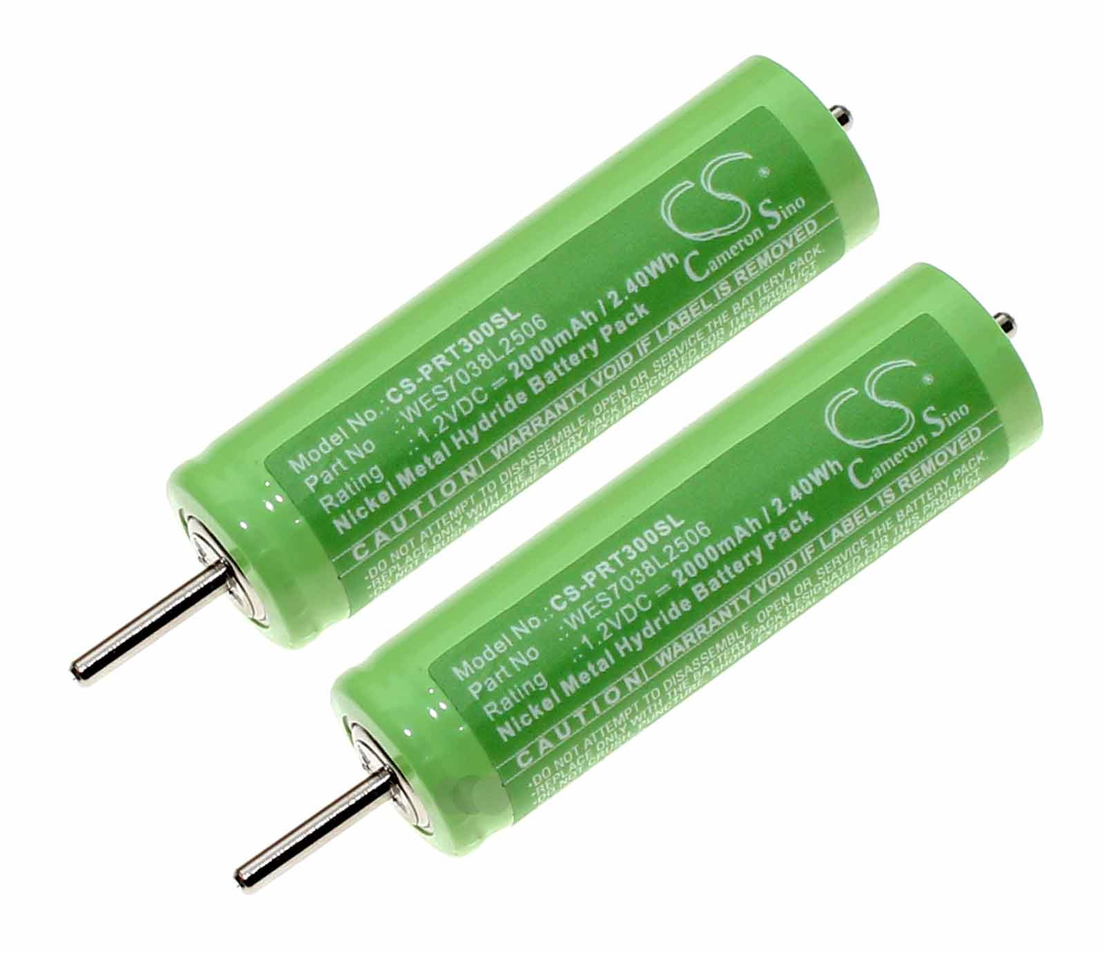 2x Akku für Panasonic ES6002, ES6003, ES-RT51, ES-RT81 u.a., ersetzt WES7038L2506 u.a., 1,2V, 2000mAh