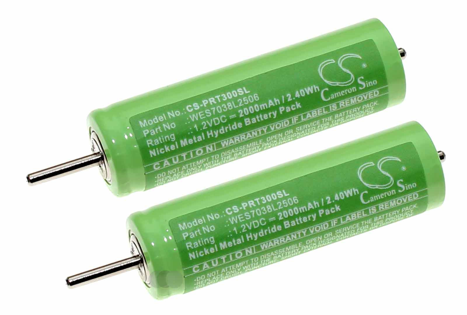 2x Akku für Panasonic ES7101, ES7102, ES7109, ersetzt WES7038L2506 u.a., 1,2V 2000mAh