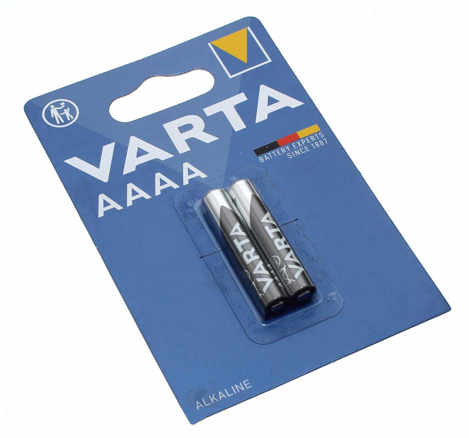 2x Varta AAAA Mini Batterie, 4061, LR8D425, LR61, MN2500, 1,5V, 640mAh 