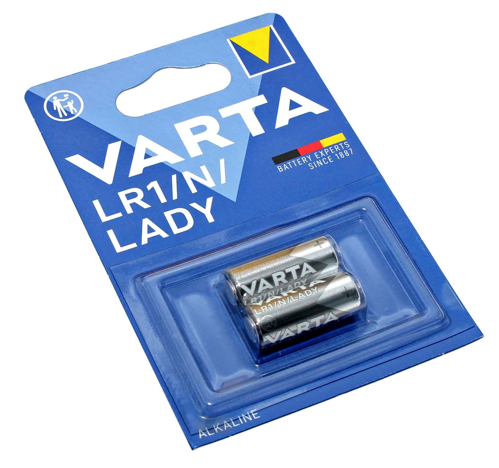 2x Varta Professional Electronics LR1 Lady N Batterie Alkali-Mangan, 1,5V, 850mAh