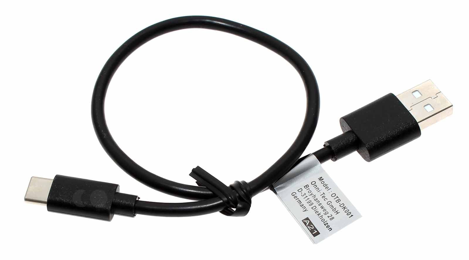 30cm Datenkabel Ladekabel USB Type C Stecker auf USB Typ-A 2.0 Stecker, Handy, Tablet, Laptop