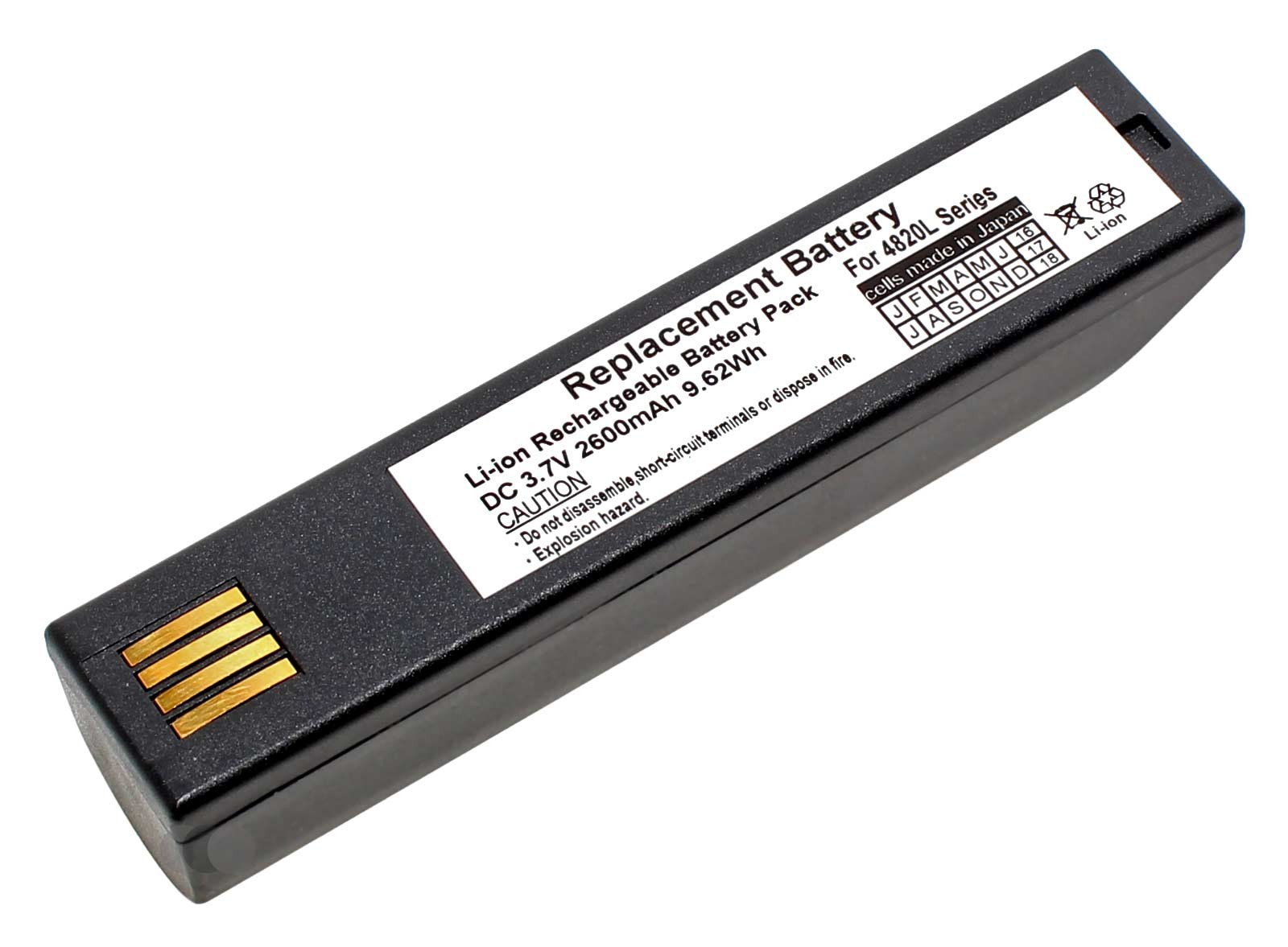 Ersatz Akku für Barcodelesegerät, Scanner Lithium-Ionen mit 3,7 Volt und 2600mAh Kapazität. Ersetzt Honeywell BAT-SCN01.