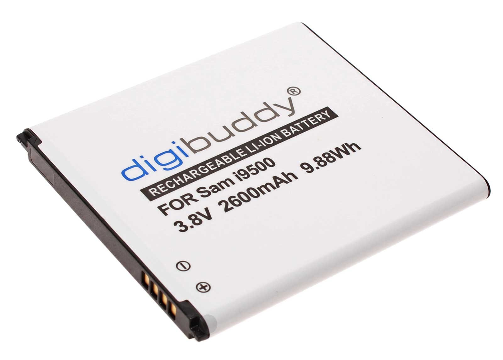 Alternativer Lithium-Ionen Akku für Samsung Galaxy S4 I9500, I9505, Active, I9295, I9515 Handy, Smartphone, Mobiltelefon mit 3,7 Volt und 2600mAh Kapazität, ersetzt den original Akku  B600BC, B600BE, B600BU, EB-B600BUB und EB-B600BUBESTA