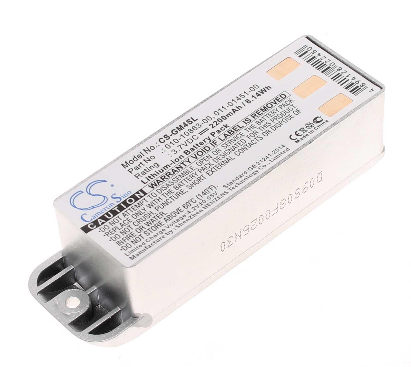 Alternativer Akku für Garmin Zumo 400 450 500 Deluxe 550 ersetzt 010-10863-00 011-01451-00 mit 2200mAh und 3,7 Volt 