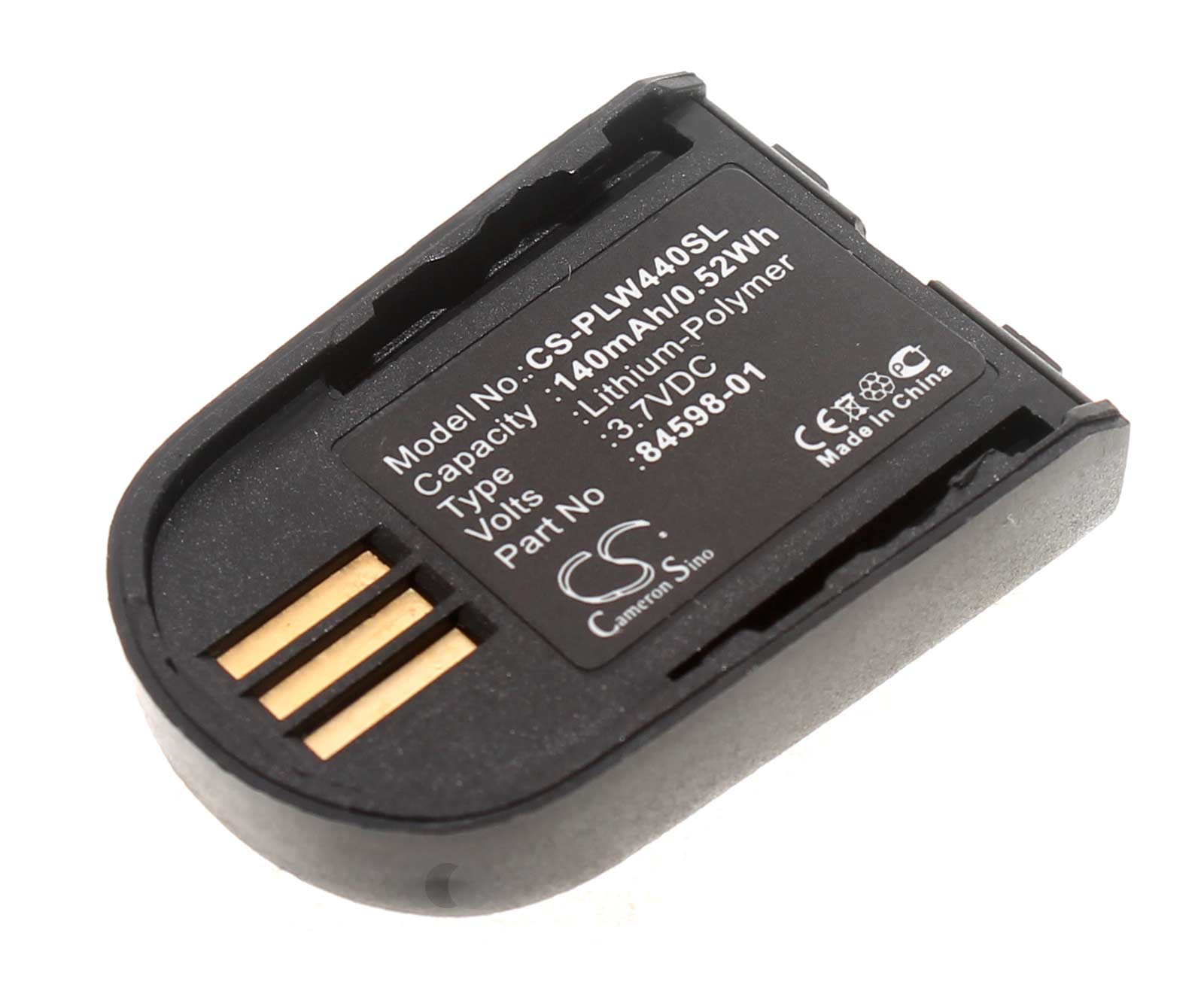 3,7V Akku für Microsoft Lync 2010 Office Communicator 2007 Plantronics Savi 440, Savi 740, Savi W440, Savi W440-M, Savi W740, Savi W740-M, Savi W745, Savi WH500 ersetzt 204755-01, 82742-01, 84598-01, 140mAh