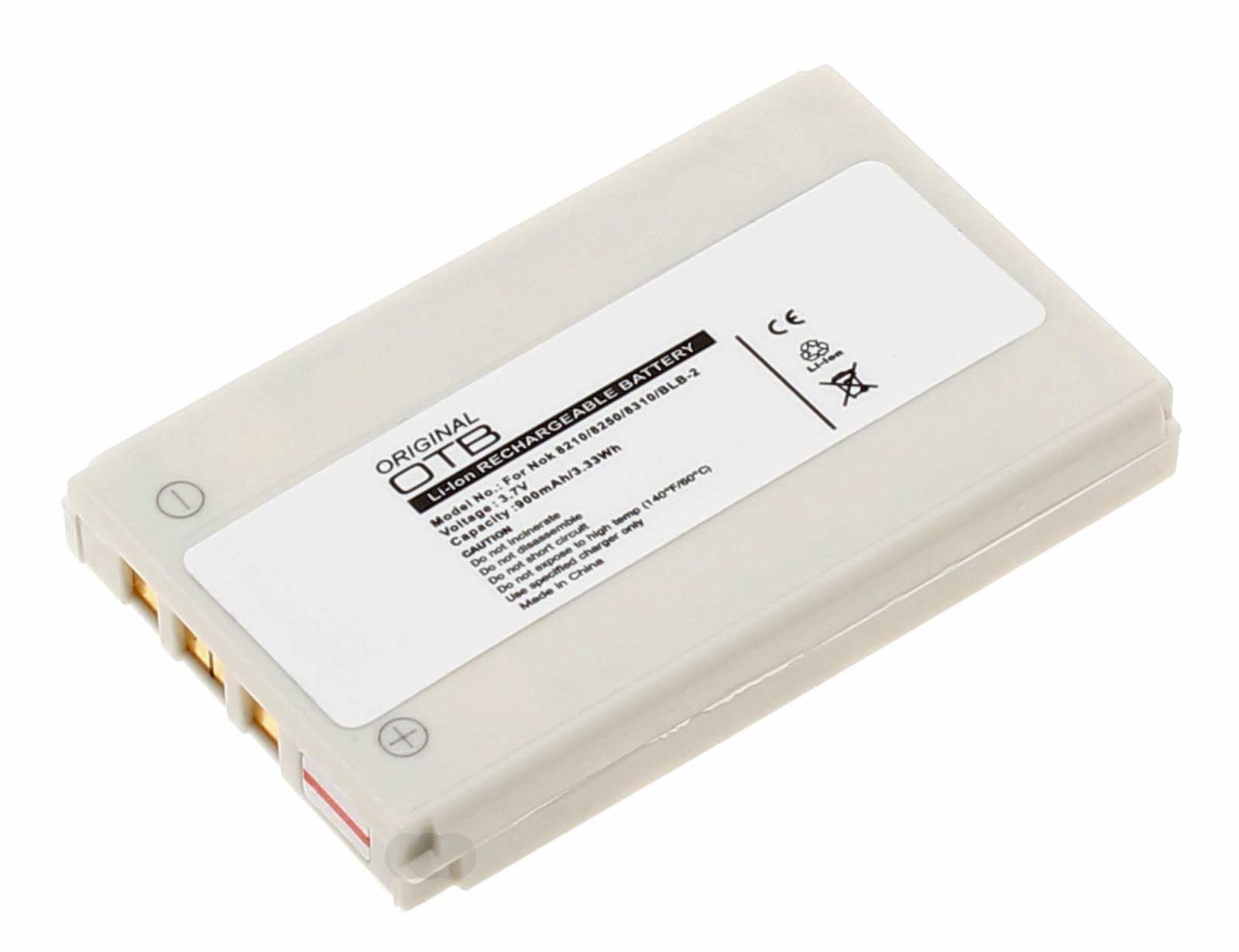 Alternativer Li-ion Akku für NOKIA Handy, Smartphone, Mobiltelefon und Jay-Tech Camcorder mit 3,7 Volt und 800mAh Kapazität. Ersetzt den original Akku BLB-2