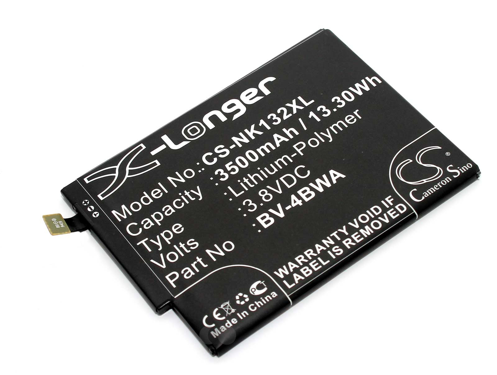 3,8V Akku für Microsoft Nokia Lumia Smartphone 1320 ersetzt BV-4BWA, 3500mAh