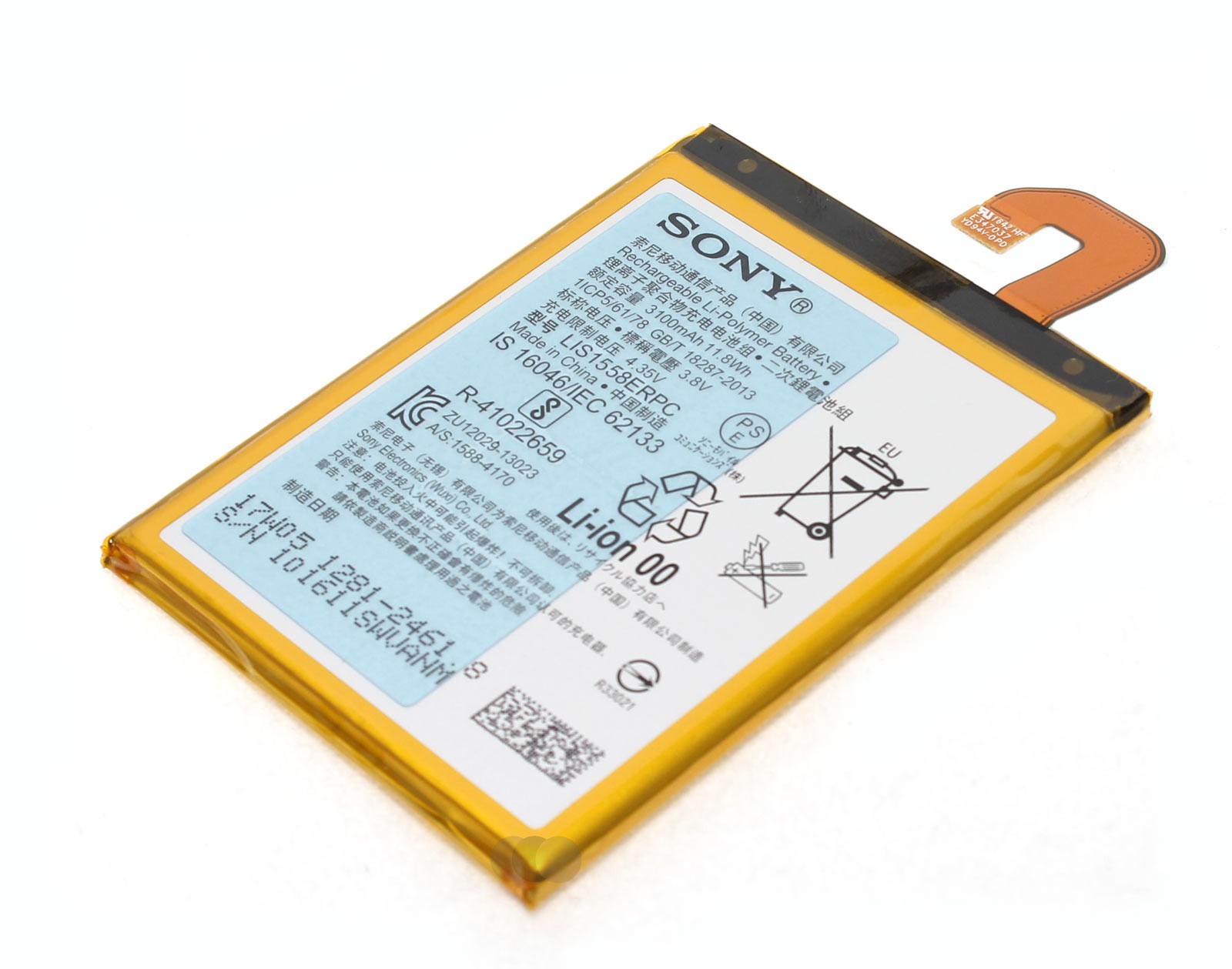 Original Sony Akku LIS1558ERPC Li-Ion für Sony Xperia Z3 (D6603) und Xperia Z3 Dual Sim (D6633) Handy, Smartphone, Mobiltelefon mit 3,8 Volt und 3100mAh Kapazität