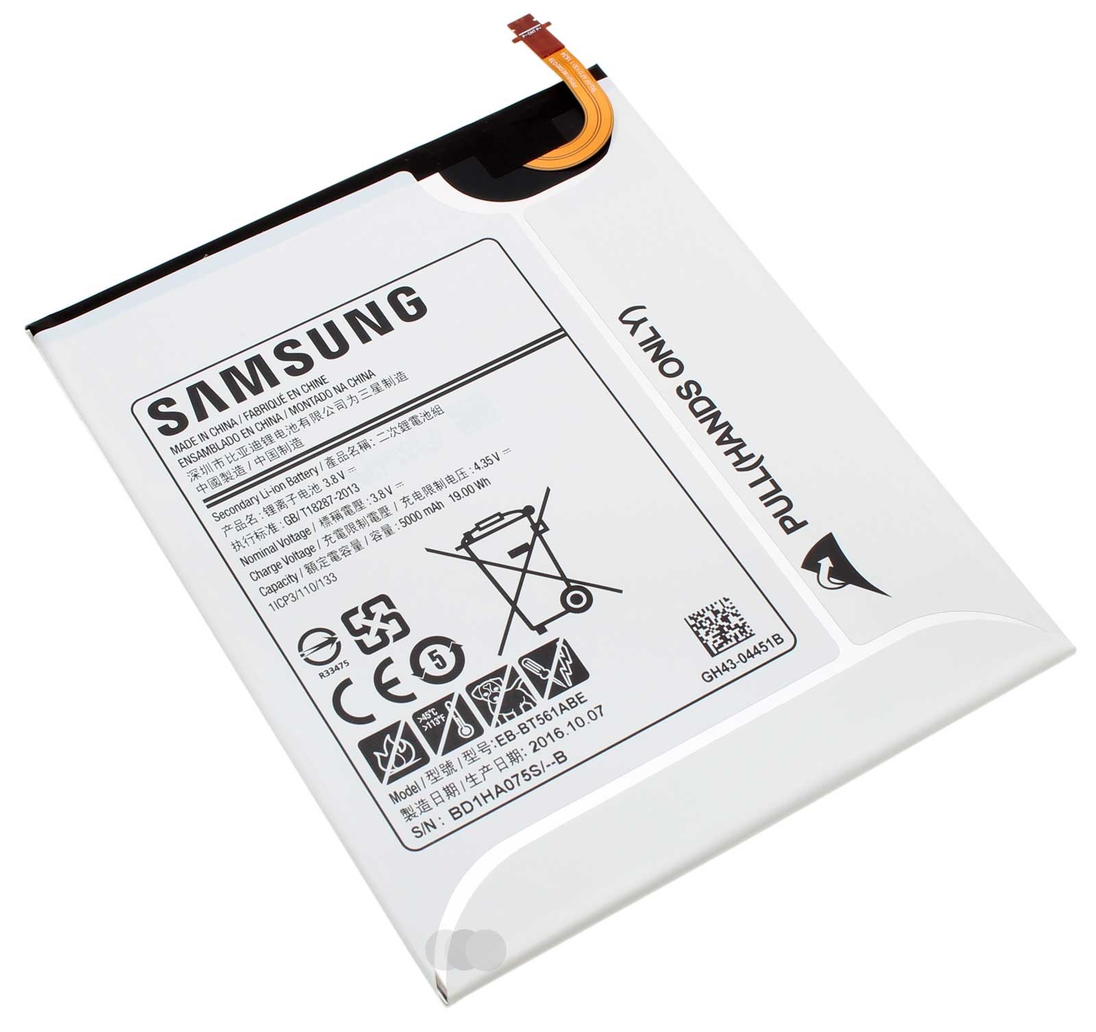 Samsung EB-BT561ABE Li-Ion Akku für Galaxy Tab E 9.6 Tablet mit 3,8 Volt und 5000mAh Kapazität