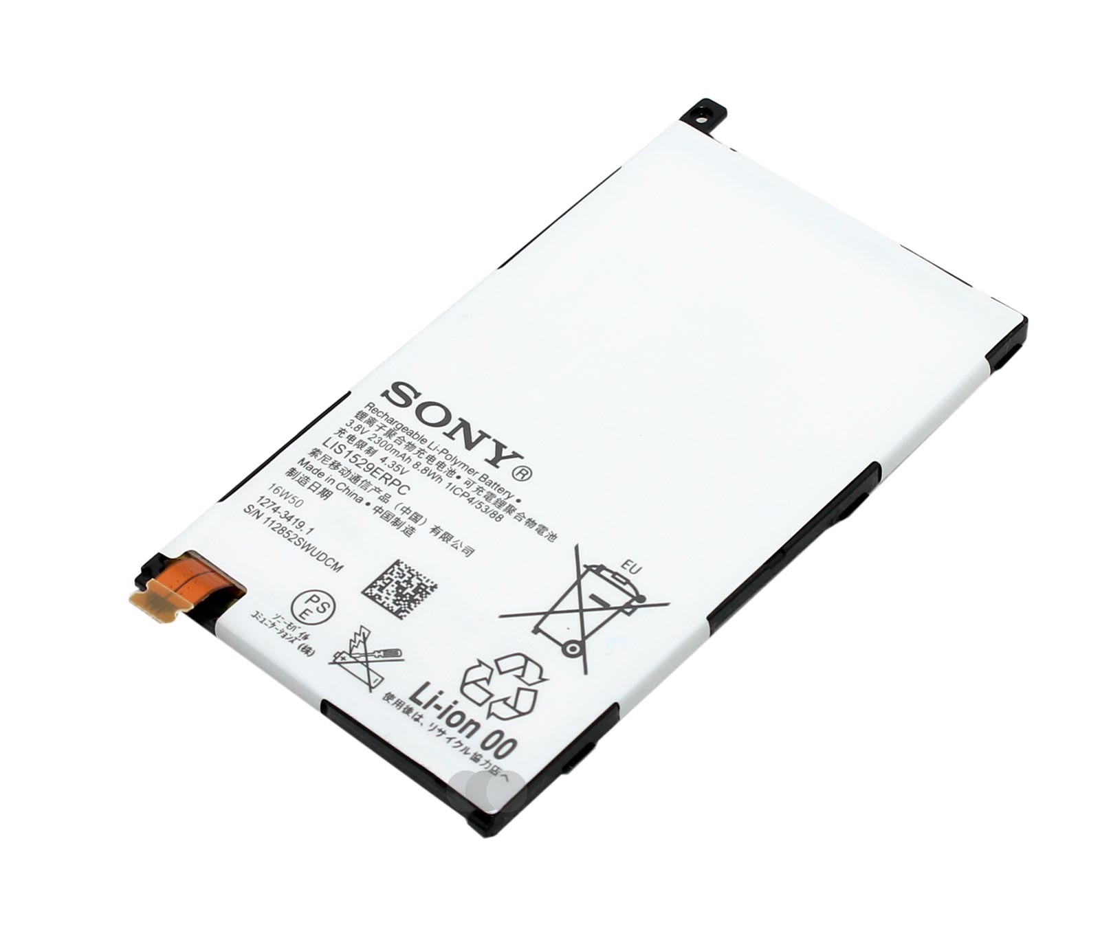 Original Sony Akku LIS1529ERPC, 1274-3419.1 für Xperia Z1 Compact, Z1 mini D5503 Handy, Smartphone mit 3,8 Volt und 2300mAh Kapazität