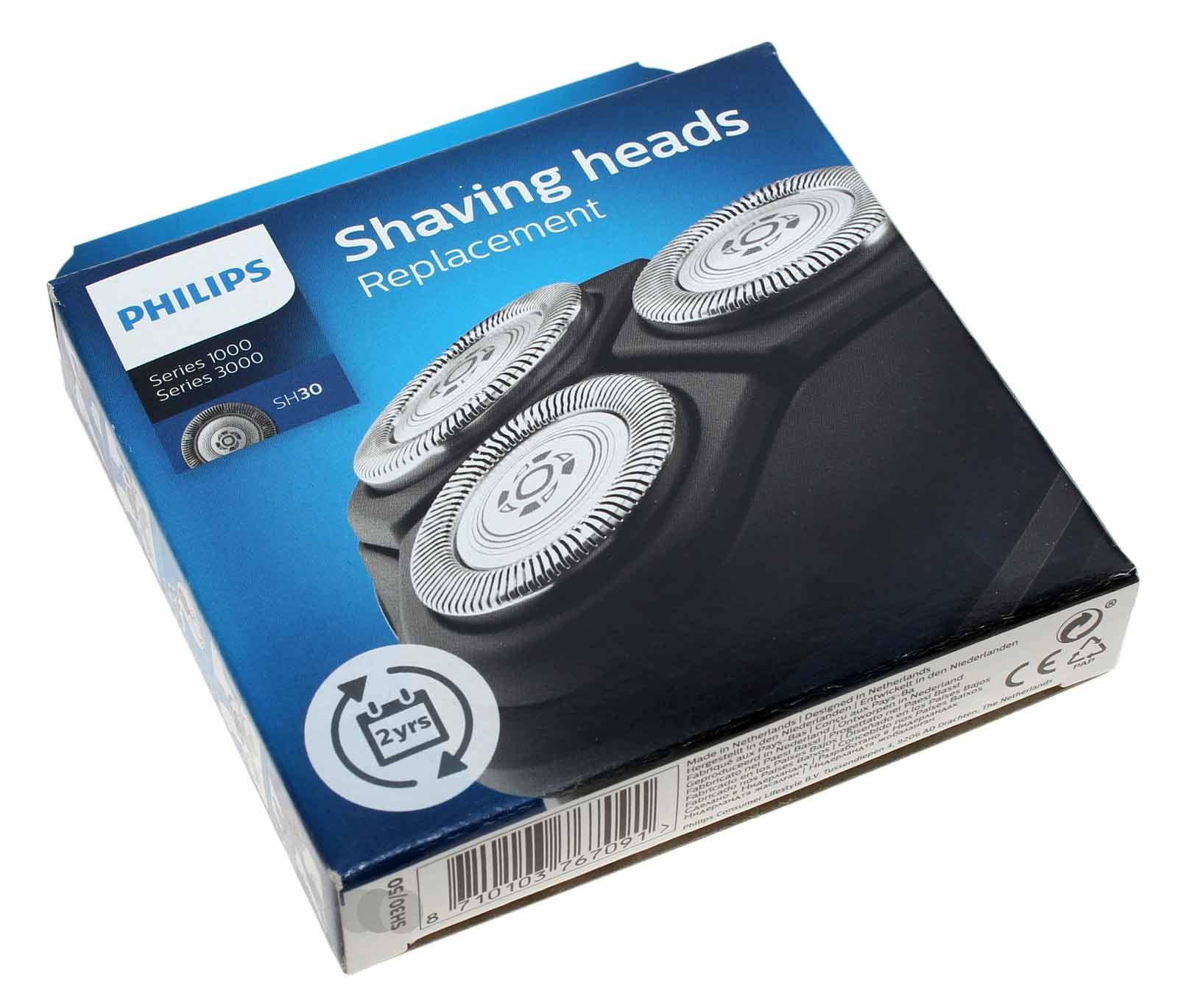 3 Scherköpfe Philips SH30 für Series 1000 / Series 3000 Rasierer, SH30/50
