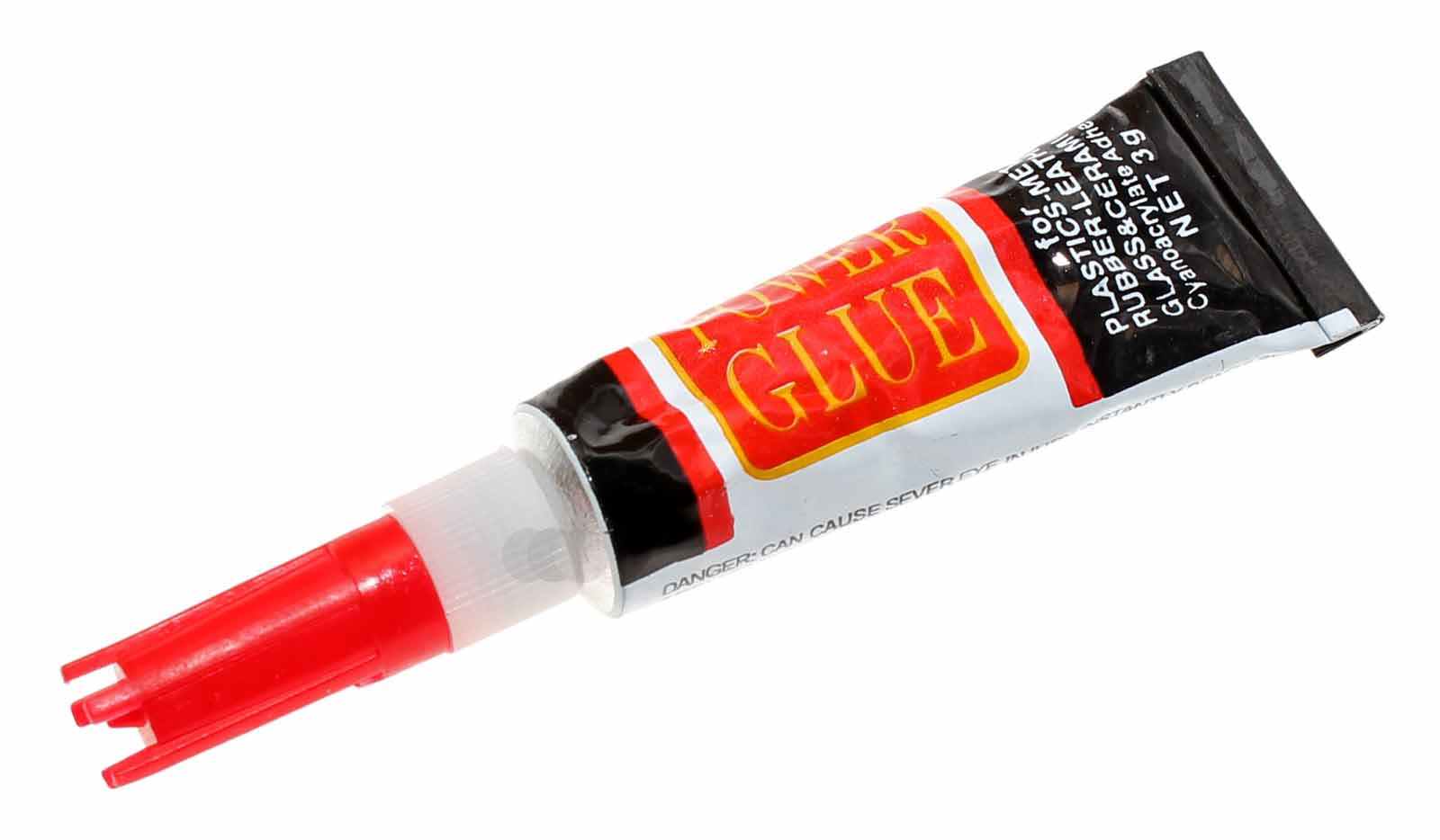 3g Tube Superkleber, Sekundenkleber, Power Glue für Metall, Glas, Gummi, Leder u.a.