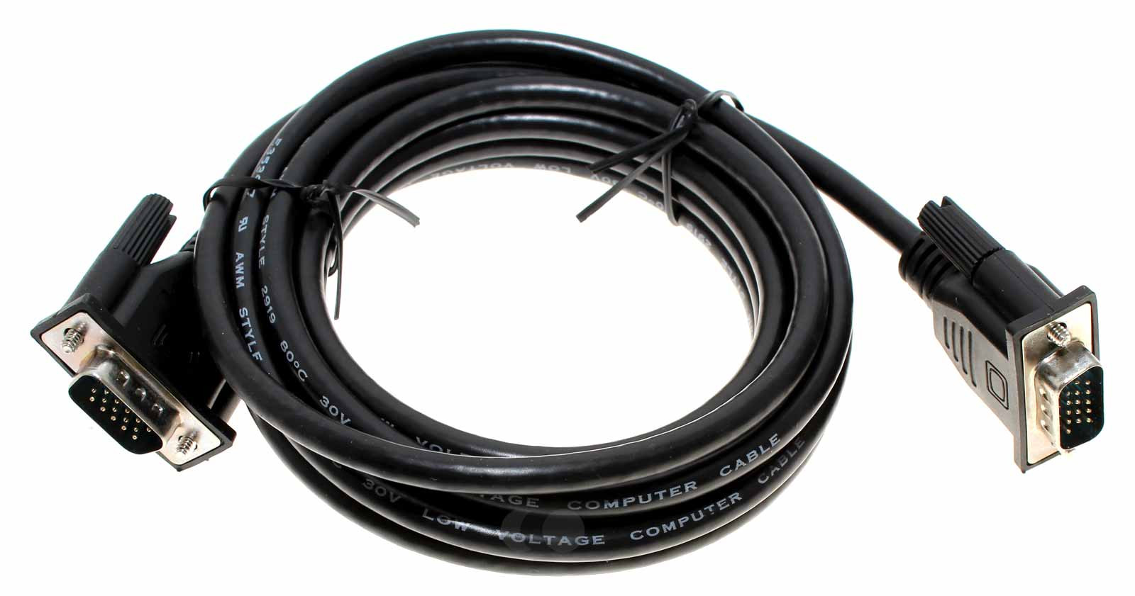 3m Monitorkabel Monitor-Anschlusskabel, VGA-Stecker 15Pin auf VGA-Stecker 15Pin, schwarz, 869492