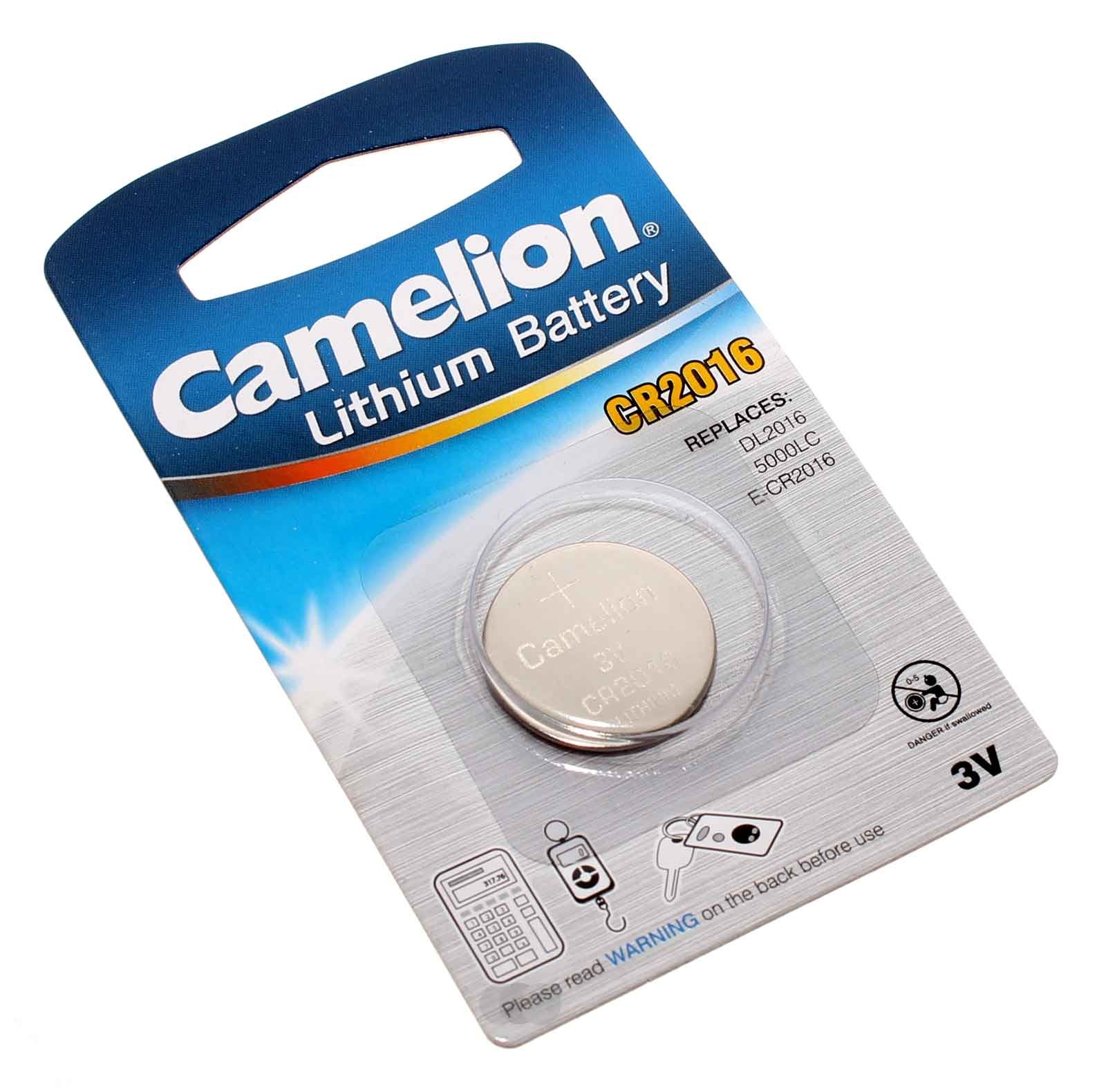 3V Camelion CR2016 Lithium Knopfzelle Batterie, 75mAh, wie DL2016, 5000LC, E-CR2016