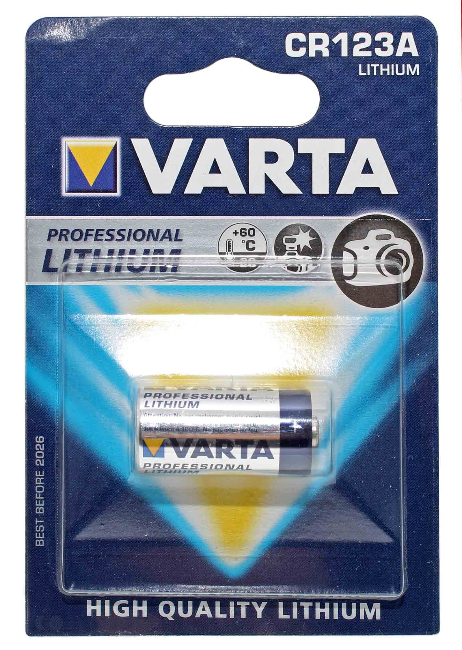 3V Varta Professional Lithium CR123A Fotobatterie 1430 mAh