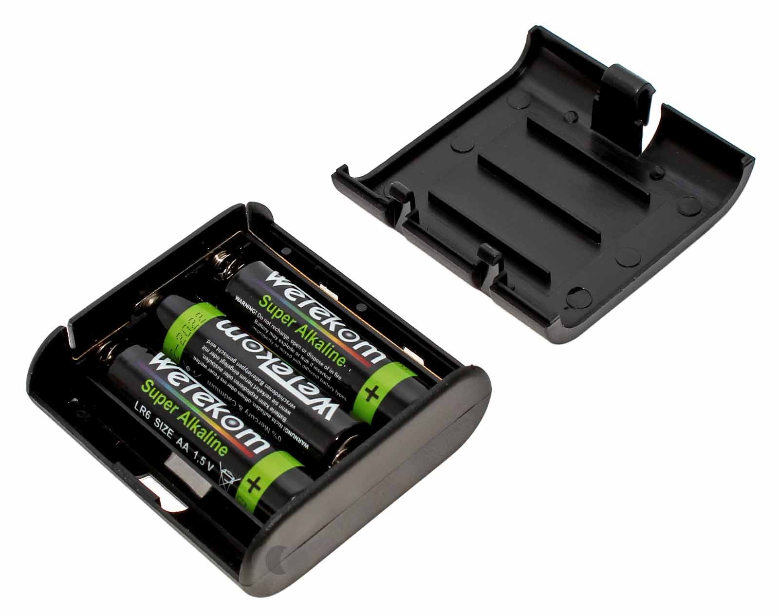 ,5 Volt Flachbatterie 3LR12 Adapter mit Batteriefach für 3 Mignon AA Batterien, im Lieferumfang enthalten