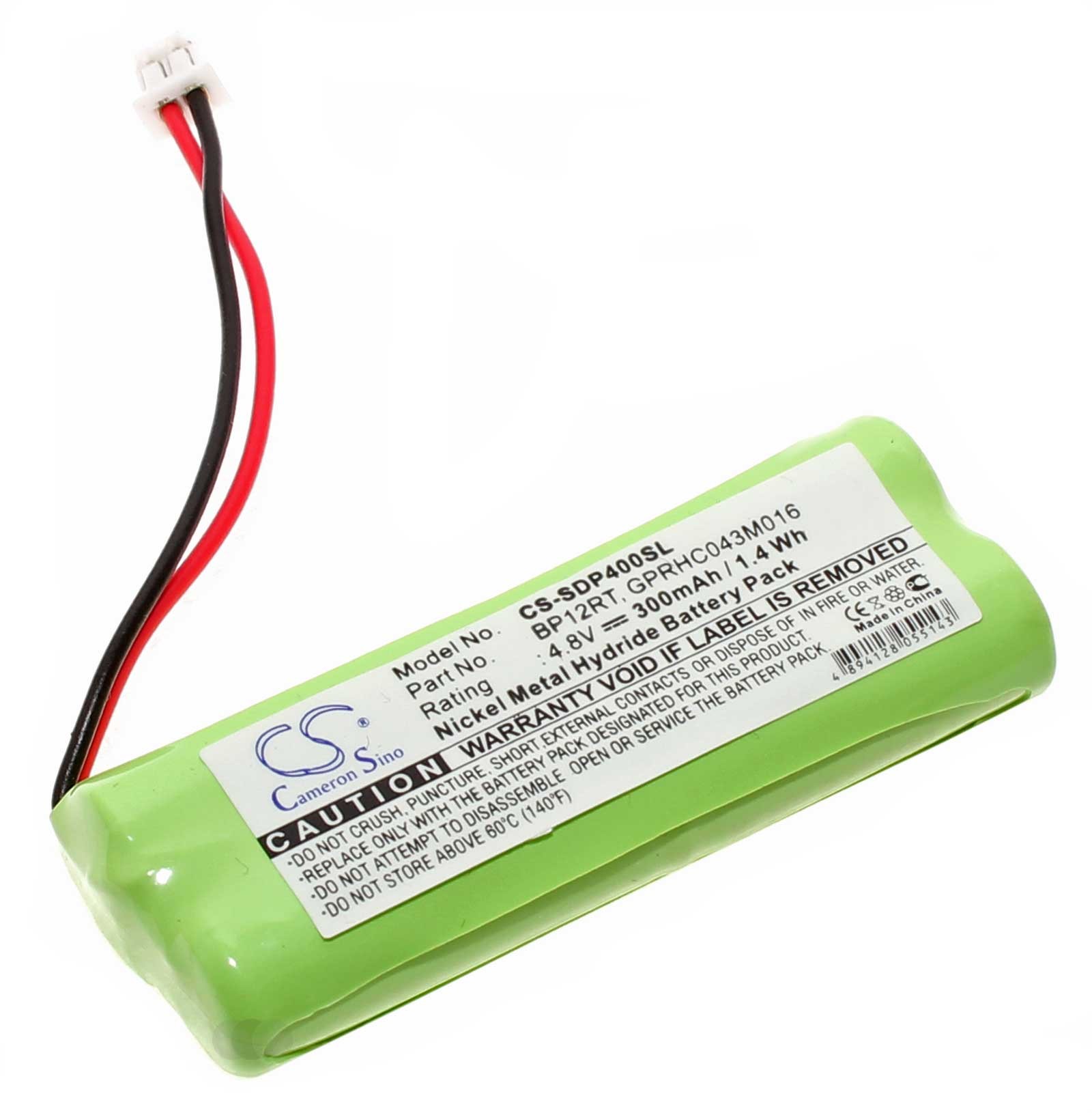 Alternativer Nickel-Metallhydrid Akku für Dogtra Sender Ferntrainer, Hundetrainer, Elektrohalsband mit 4,8 Volt und 300mAh Kapazität, ersetzt den original Akku BP12RT und GPRHC043M016