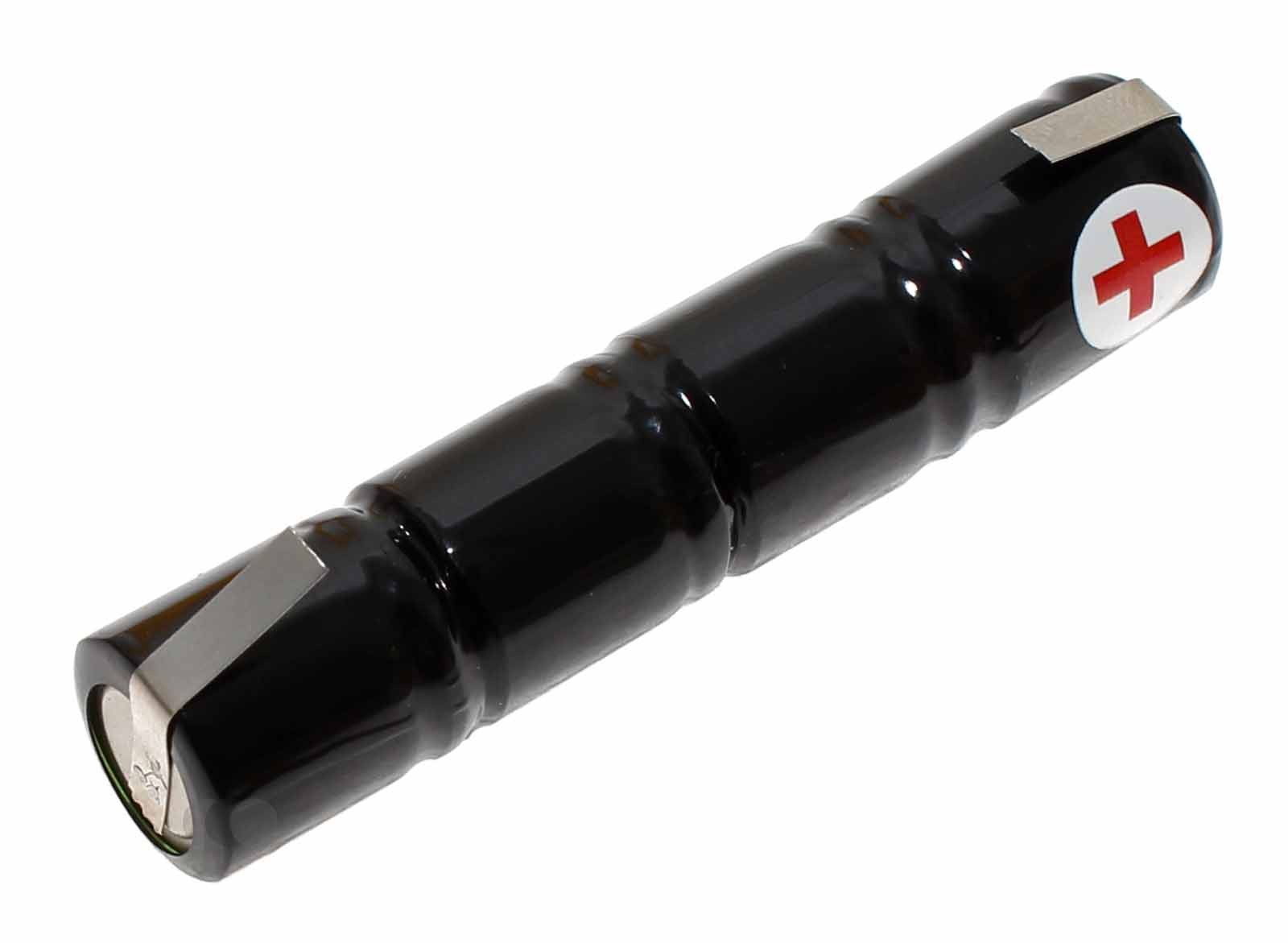 4x 1/3 AA NiMh Akku mit U-Lötfahnen, mit 4,8 Volt Spannung und 300mAh Kapazität