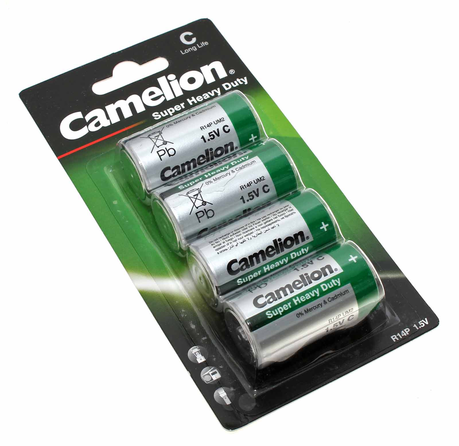 4x Camelion Super Heavy Duty Baby C Batterie, LR14, MN1400, UM2, 1,5V, 3850mAh