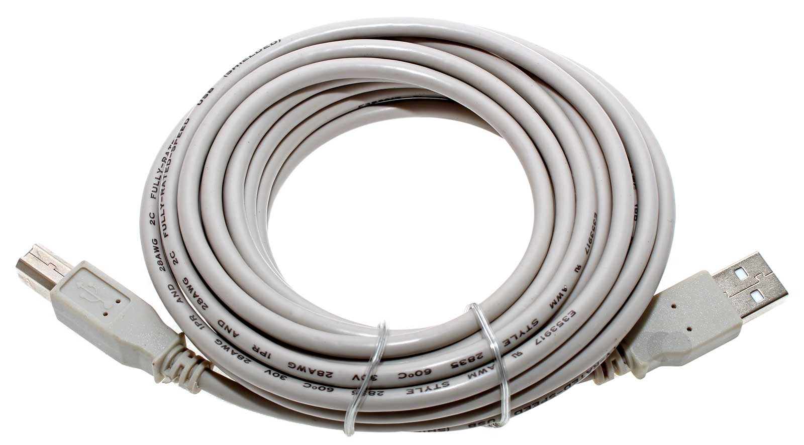 5m USB 2.0 Kabel Stecker Typ A auf Stecker Typ B für Drucker, Scanner, HDD SSD