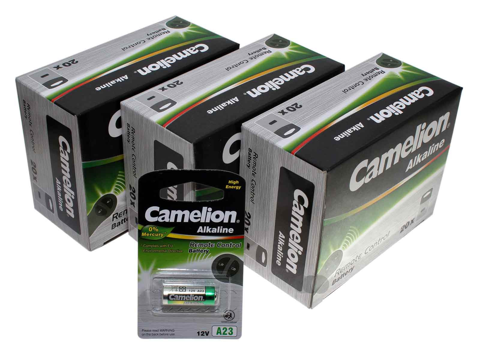60x Camelion A23 Fernbedienung Alkaline Batterie, LR23A, LRV08, MN21, 12V, 55mAh