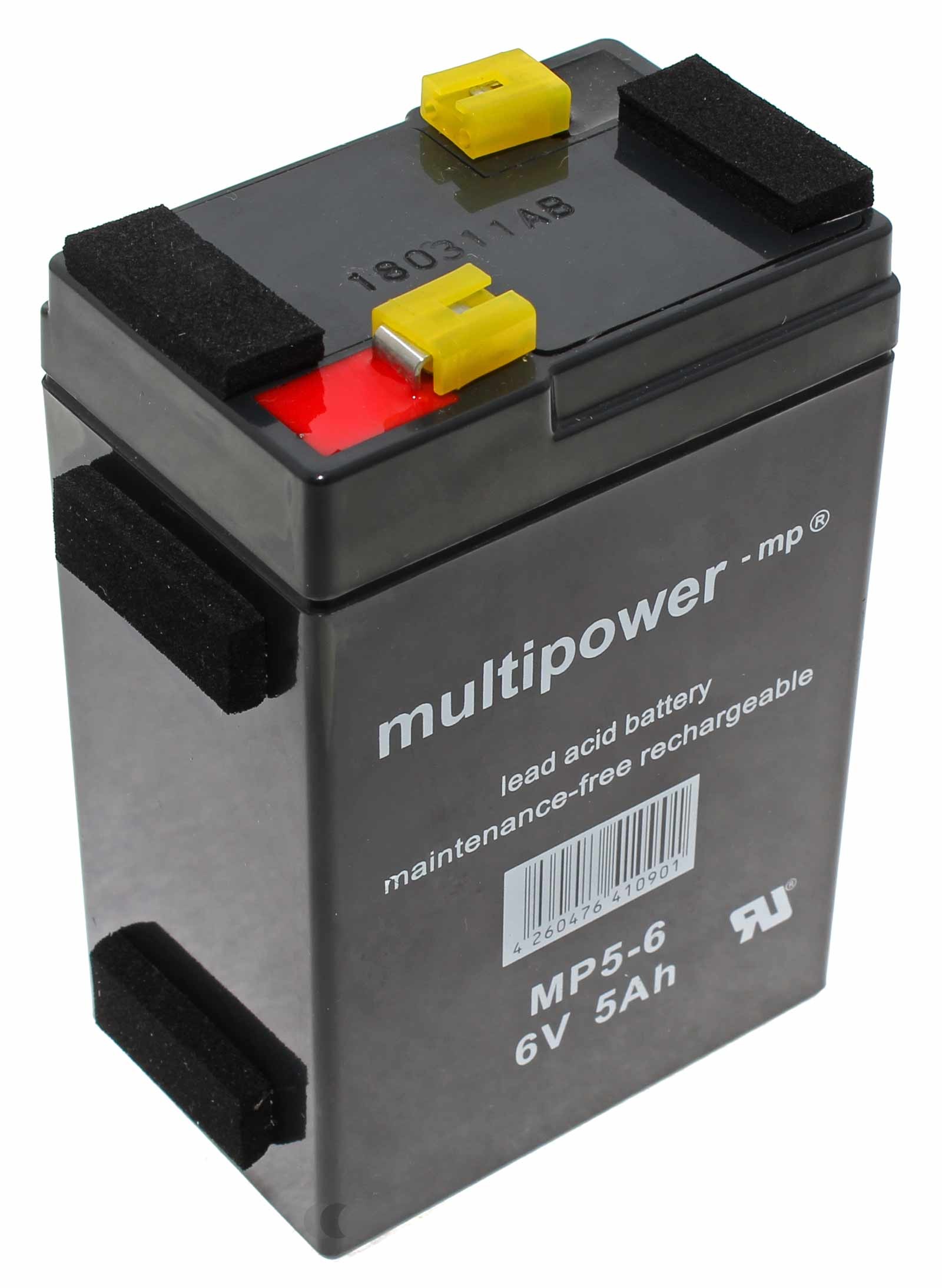 6V Blei-Akku mit 5 Ah Kapazität passend für den Tchibo TCM Akkusauger 217465 ersetzt den Original verbauten PowerOne KT645 6 Volt Akku mit nur 4,5 Ah Kapazität