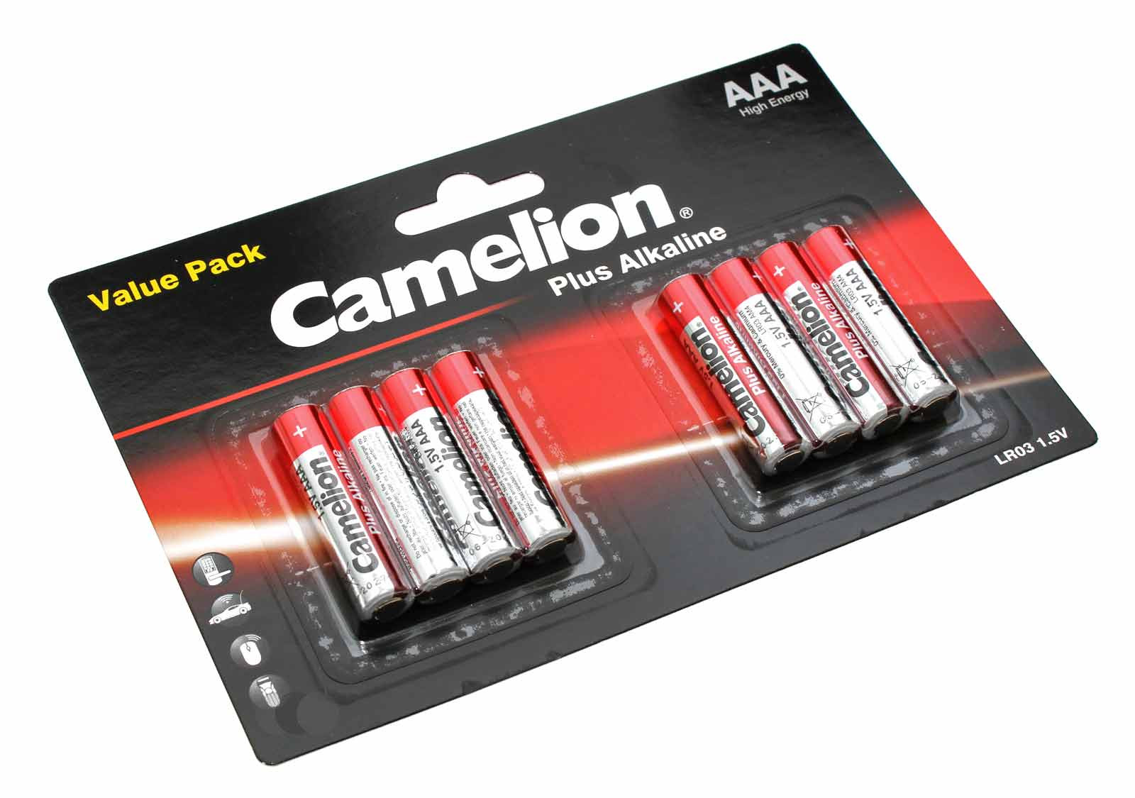 8x Camelion Plus Alkaline Batterie, AAA Micro [4&4LR03] AM4, MN2400, E92, 1,5V, 1250mAh