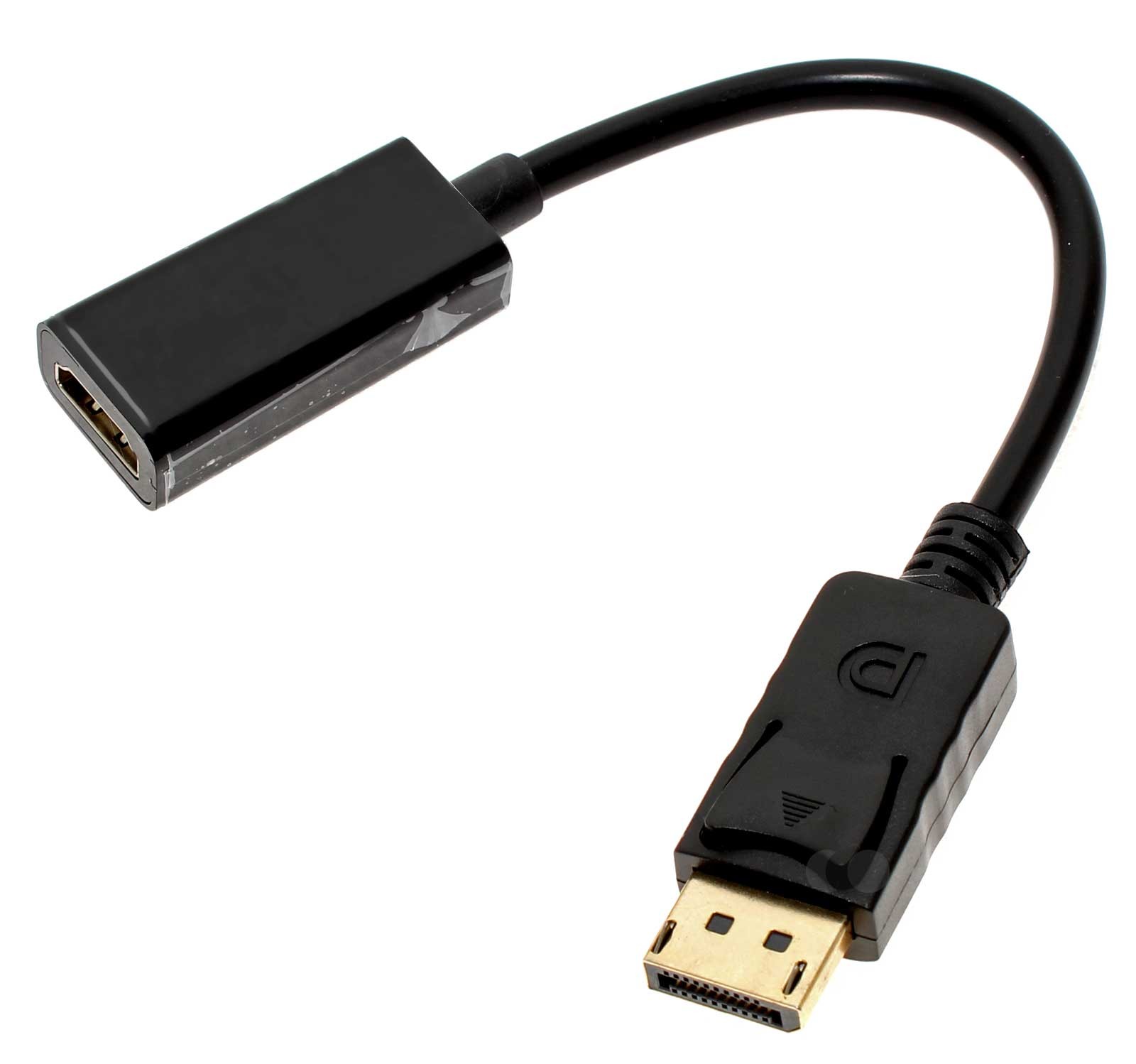 Adapter von Displayport (männlich) auf HDMI (weiblich) zur digitalen Übertragung von HD Video Inhalten auf den Flatscreen TV oder externen Monitor