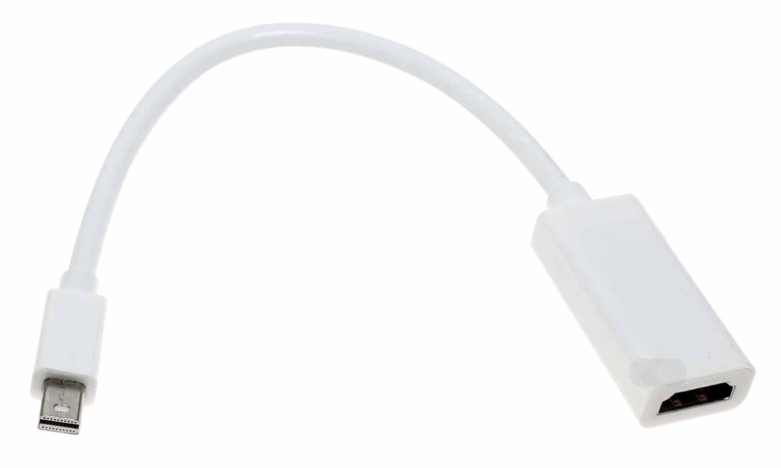 Adapter von Mini-Displayport Stecker (m) auf HDMI Buchse (f) für die Übertragung von HD Video