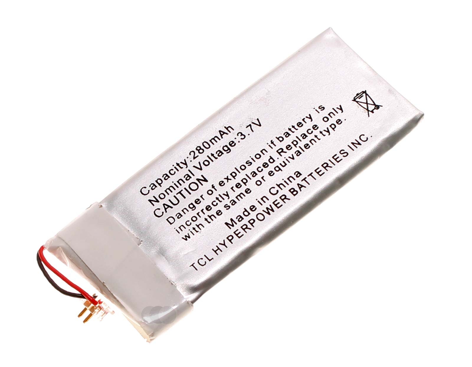 3,7V Akku original Samsung für Mp3 Player YP-U2JQB/XAA YP-U2JZB/XAC YP-U2JZW/XAA, 280mAh, 4302-001203