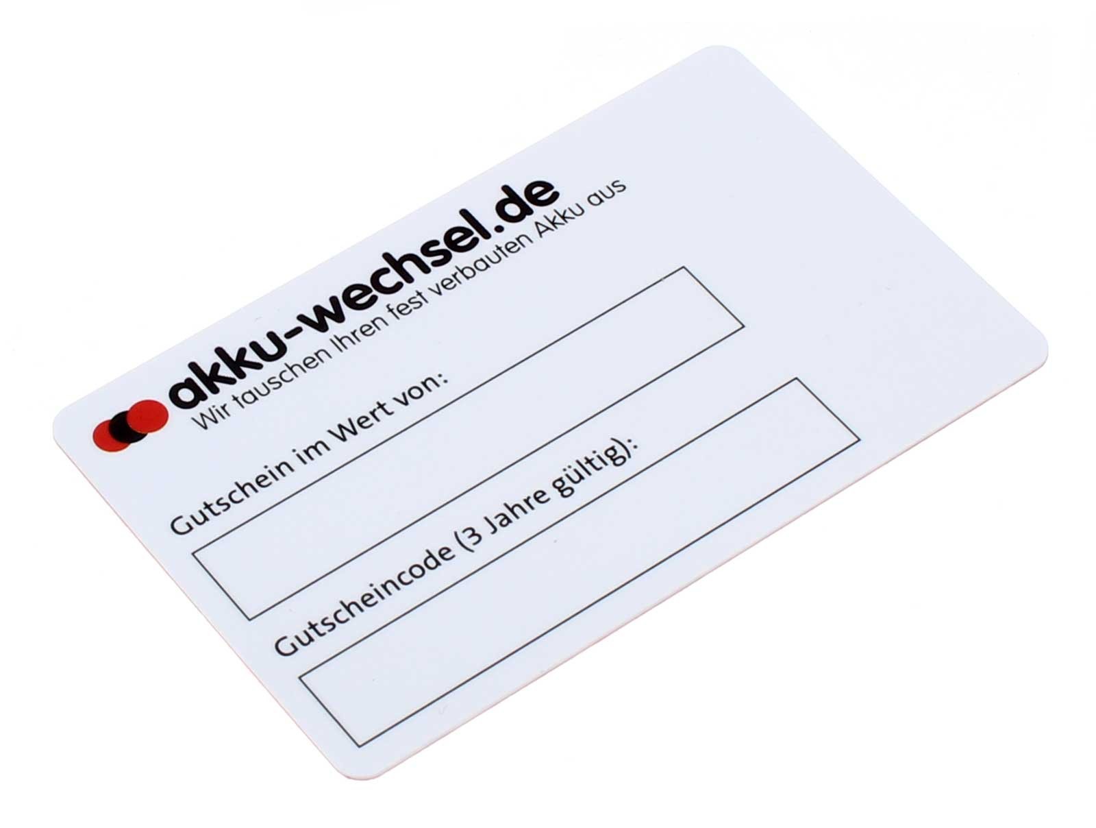 akku-wechsel.de Gutschein Geschenkkarte, Weihnachten, Geburtstag