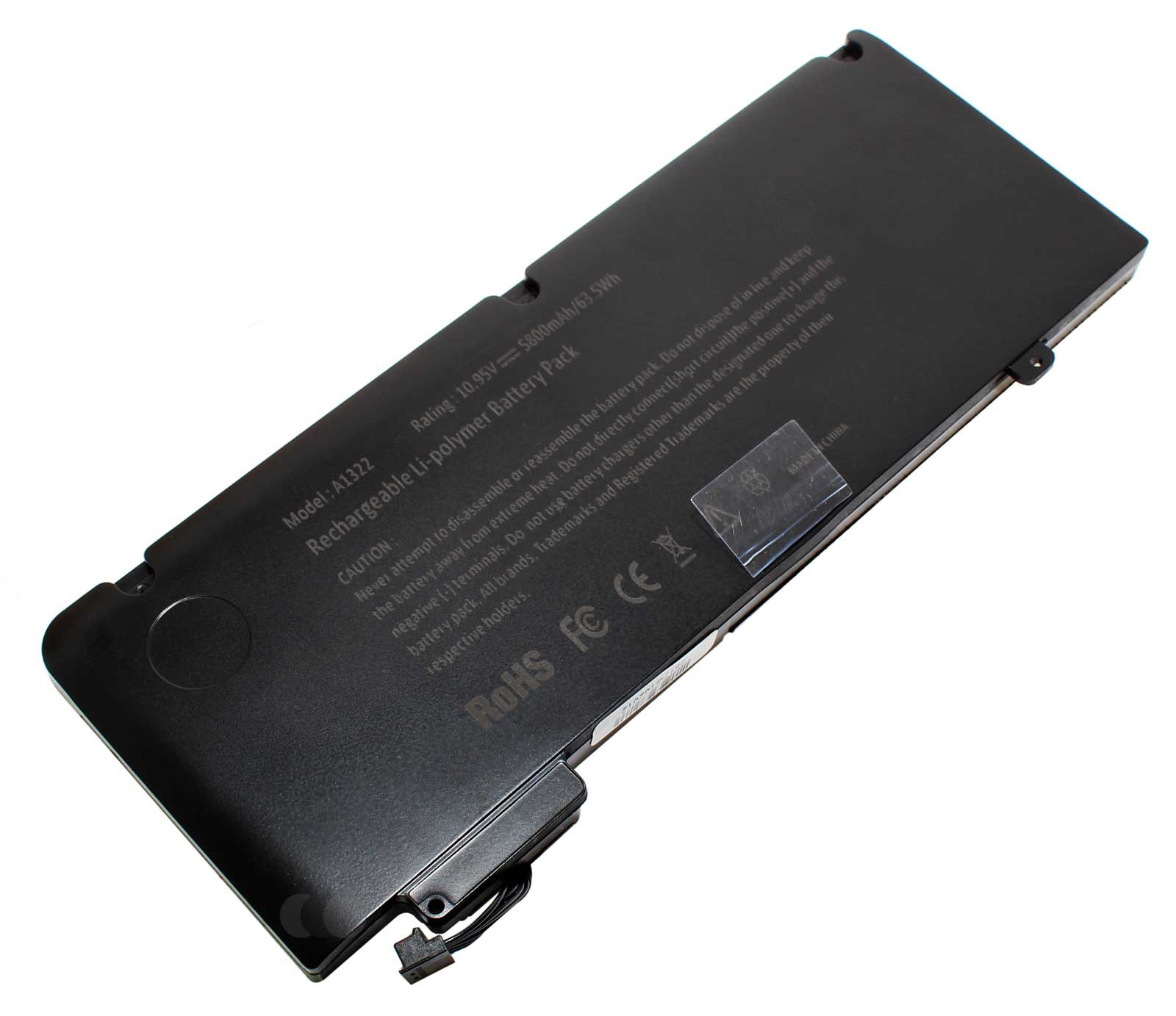 Akku für Apple MacBook Pro 13 A1278 2009 MB990/A MB990CH/A u.a. ersetzt A1322 020-6547-A, 661-5229, 661-5391, 661-5557, 10,95 Volt, 5800mAh 